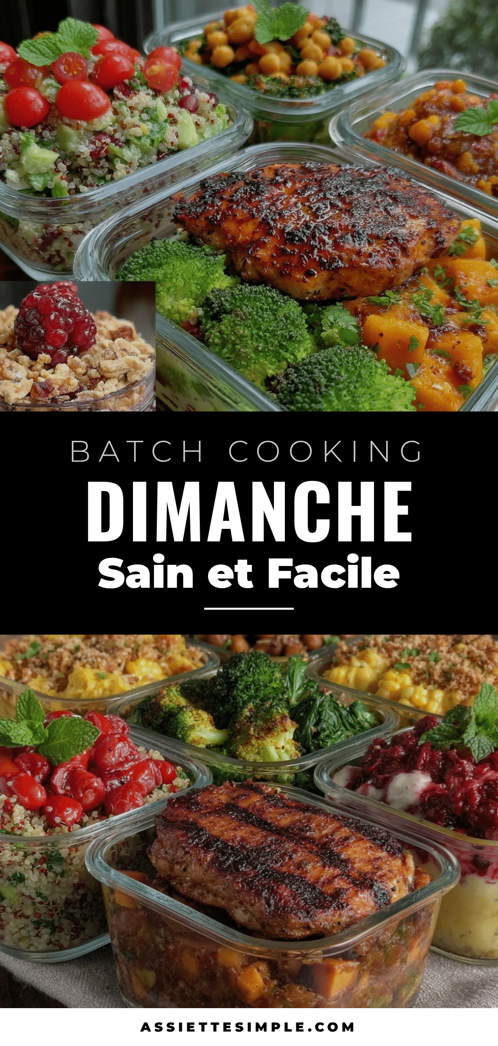 batch cooking dimanche repas sains recipe