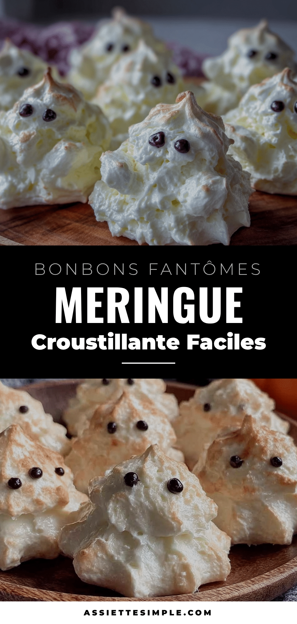 bonbons fantômes meringue recipe