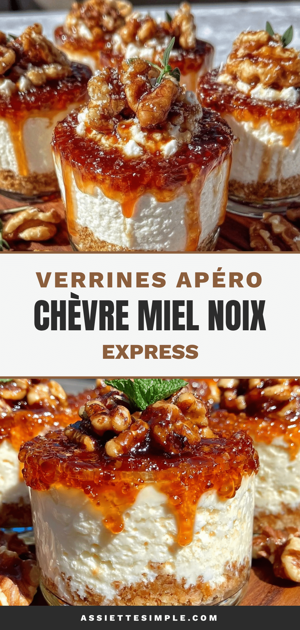 bouchées apéro au chèvre miel et noix recipe