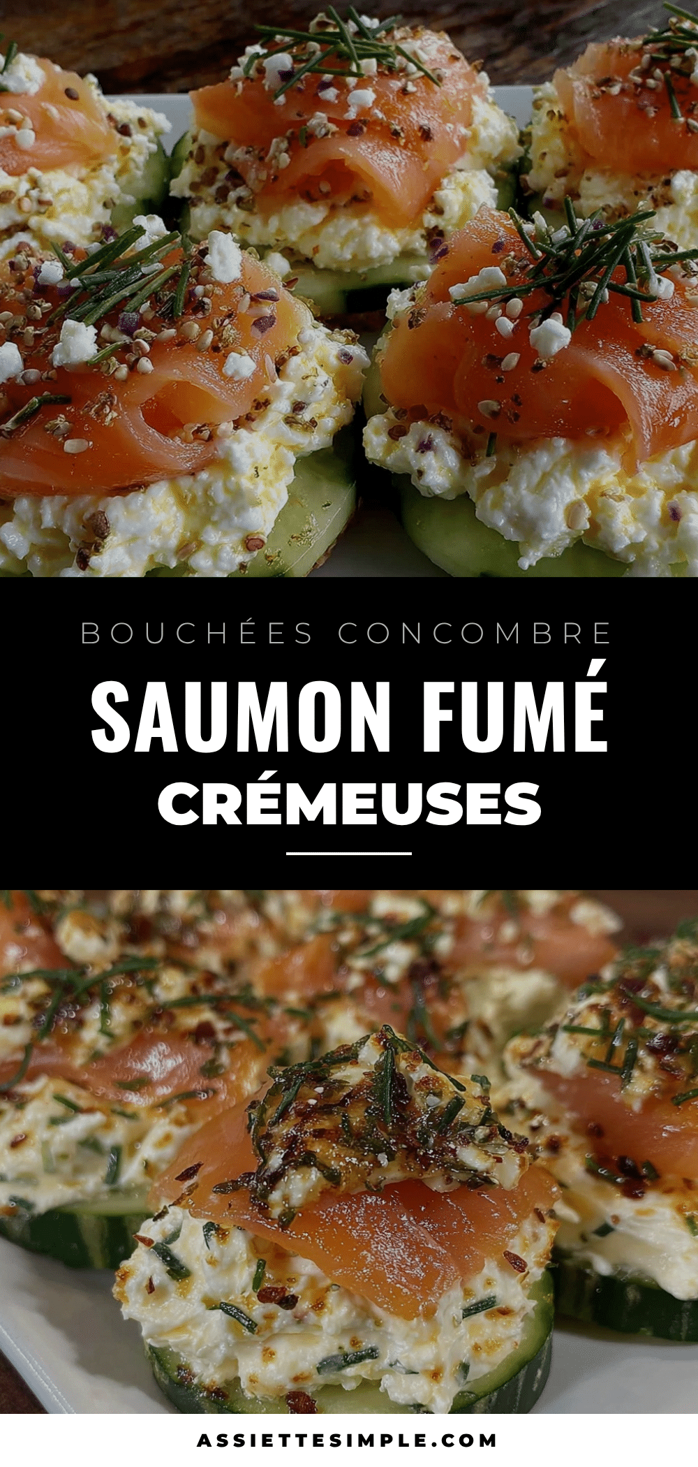bouchées concombre saumon fumé crémeuses recipe