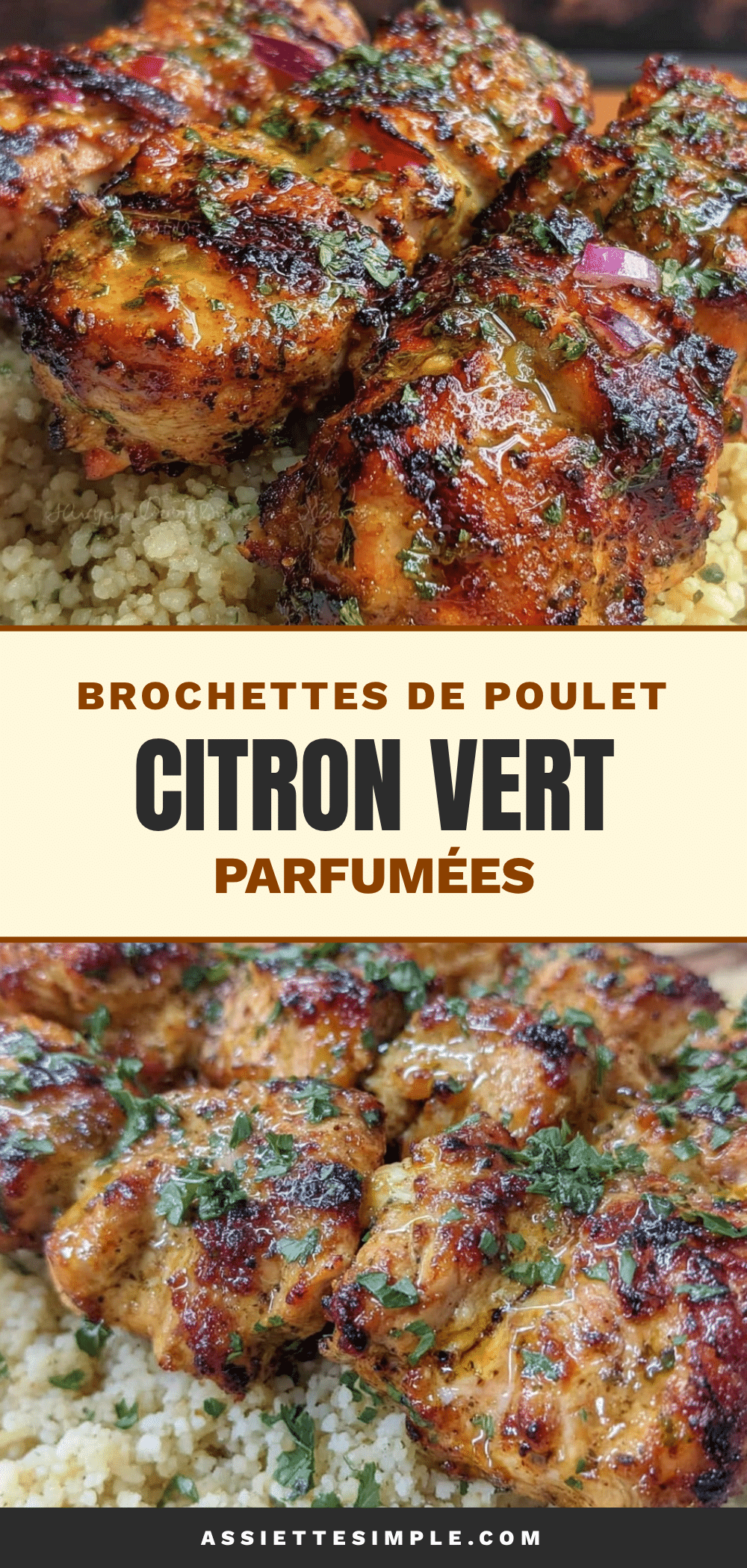 brochettes de poulet mariné au citron vert et coriandre recipe
