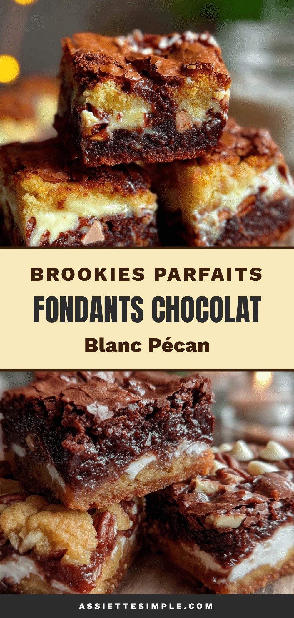 brookies parfaits au chocolat blanc et noix de pécan recipe