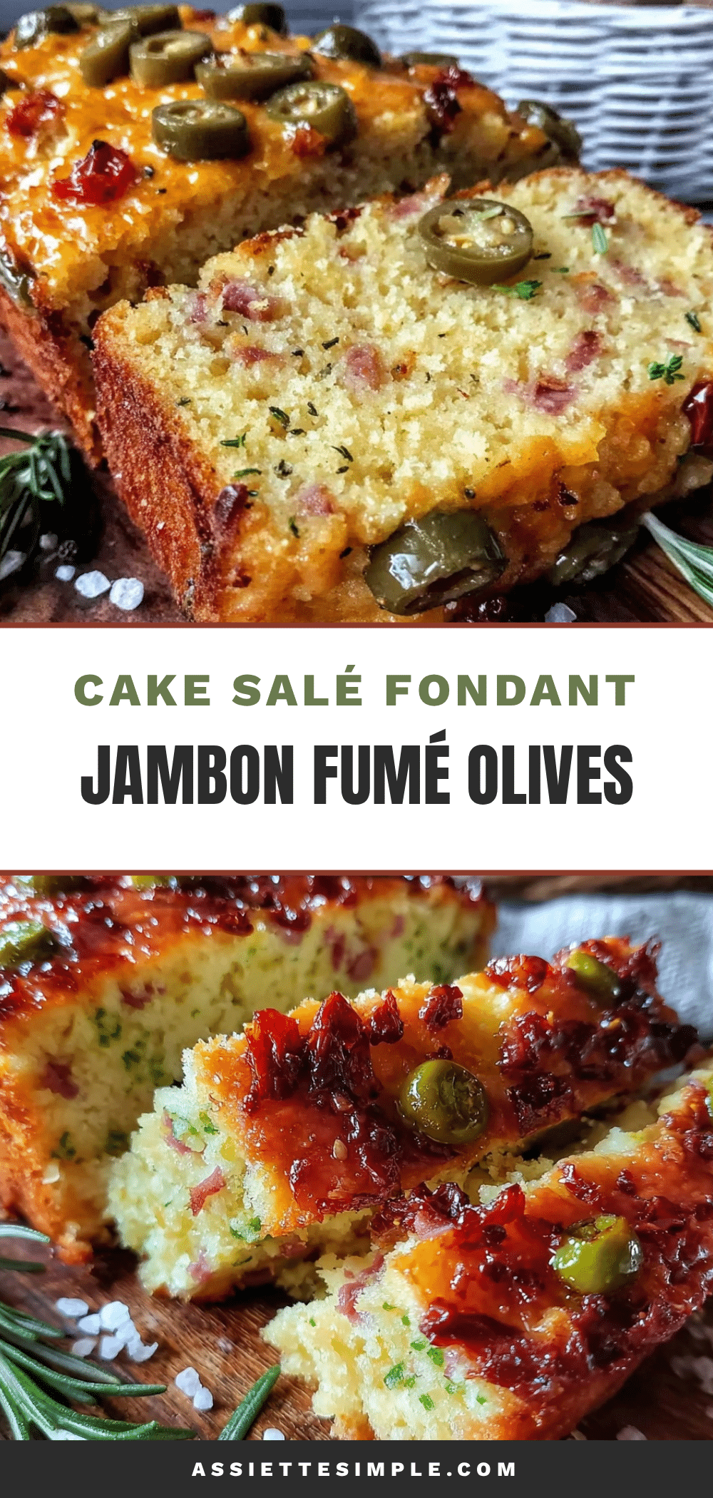 cake salé aux olives vertes jambon fumé recipe