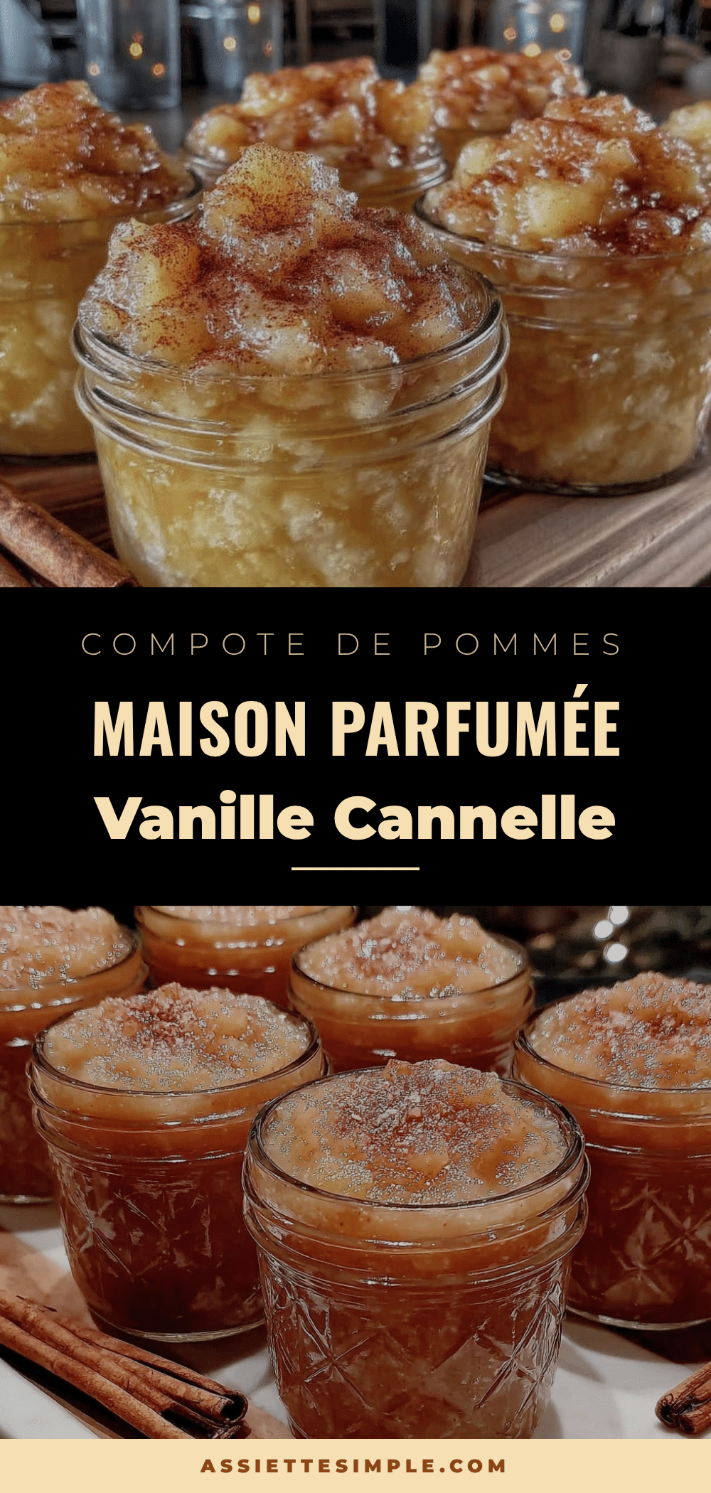 compote de pommes maison à la cannelle et vanille recipe