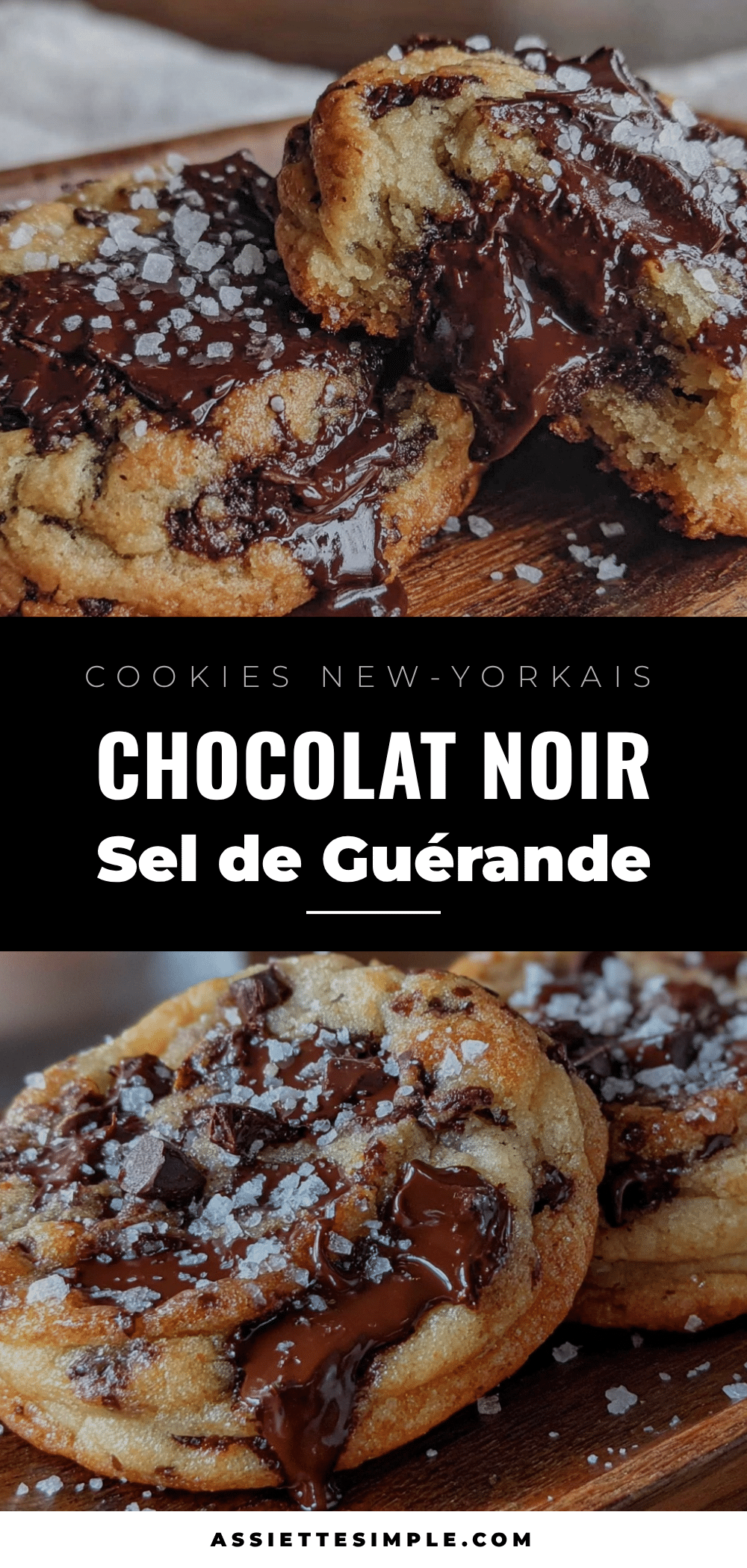 cookies new-yorkais au chocolat noir 70% recipe