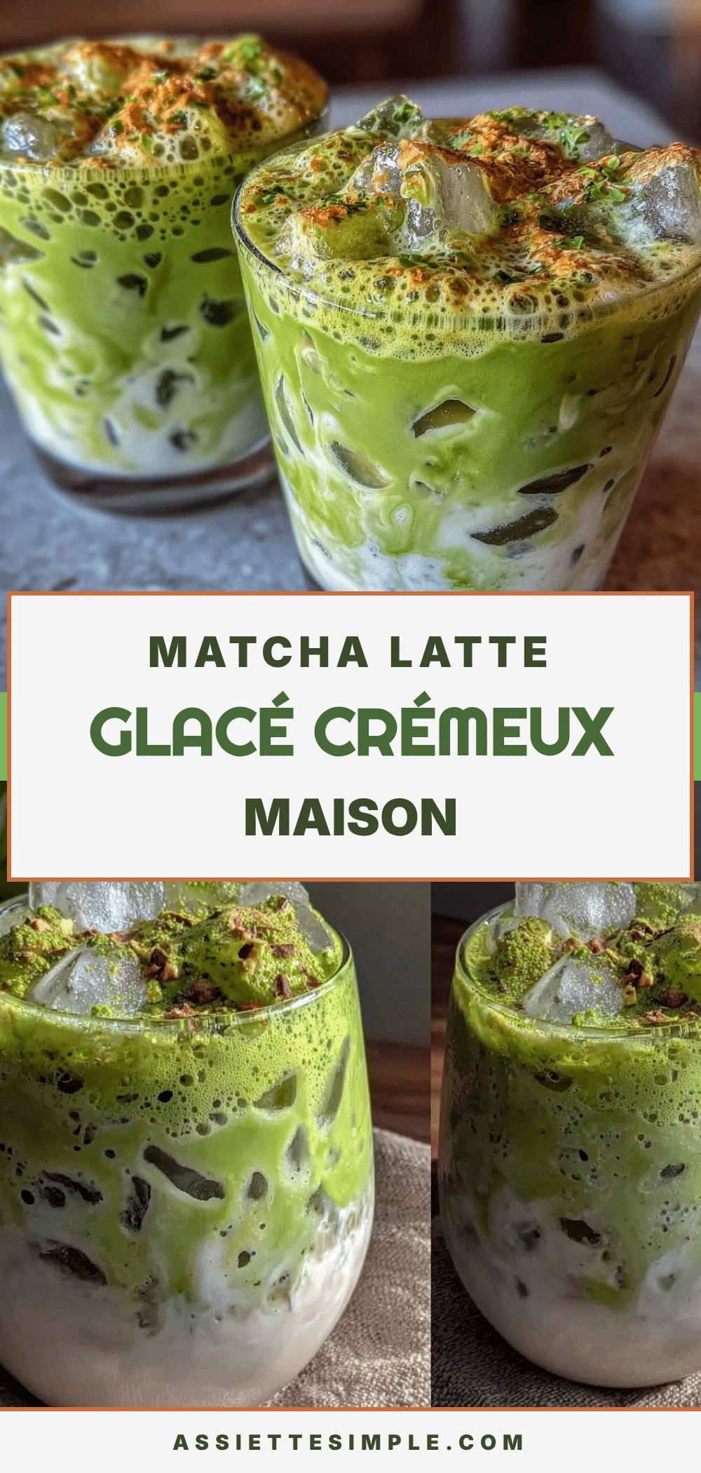 crémeux matcha latte glacé recipe