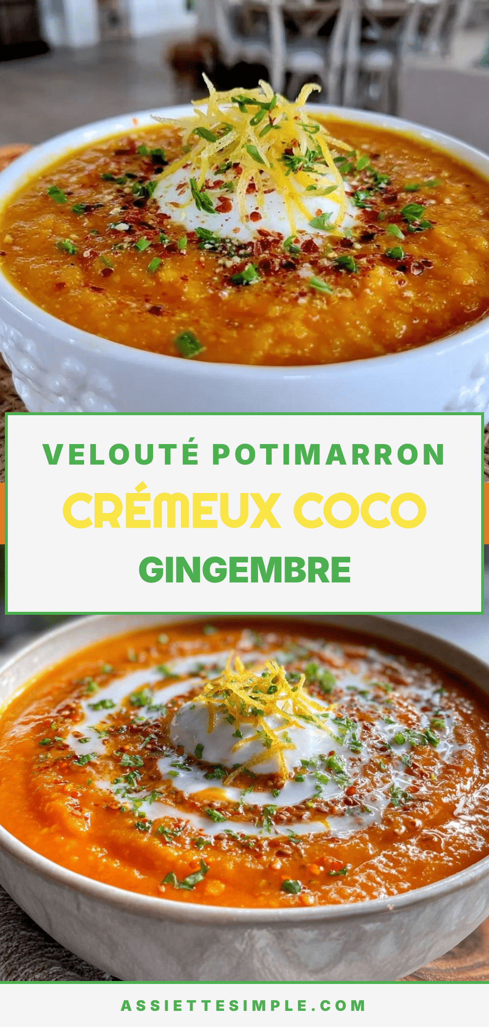 crémeux velouté de potimarron recipe