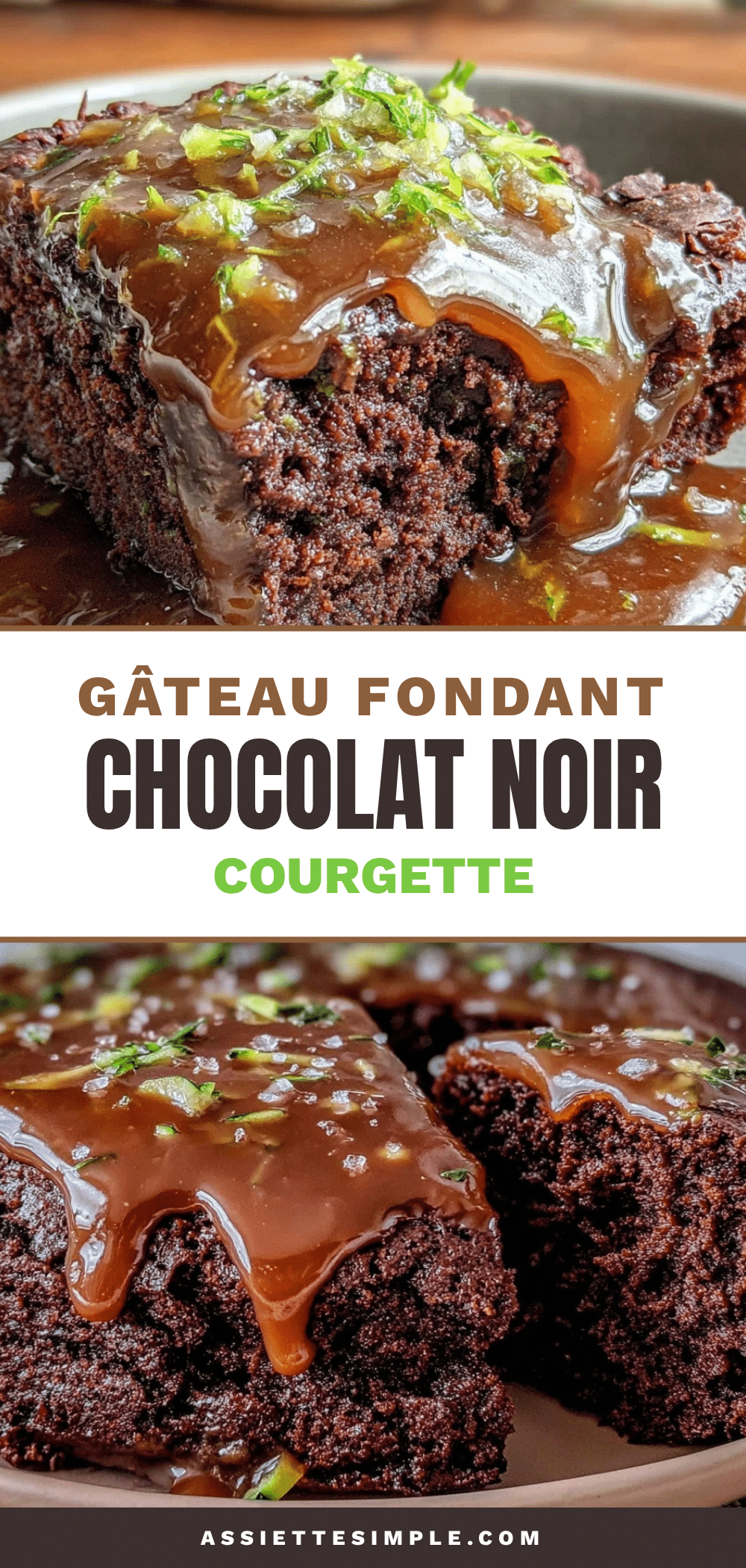 fondant chocolat noir courgette recipe