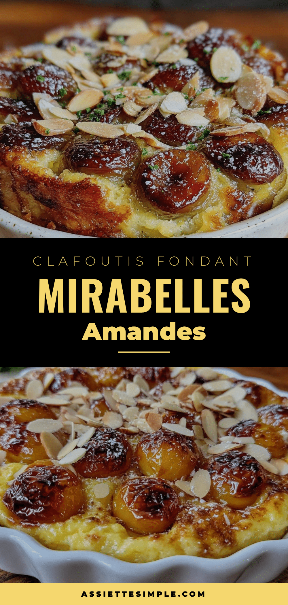 fondant clafoutis aux mirabelles recipe