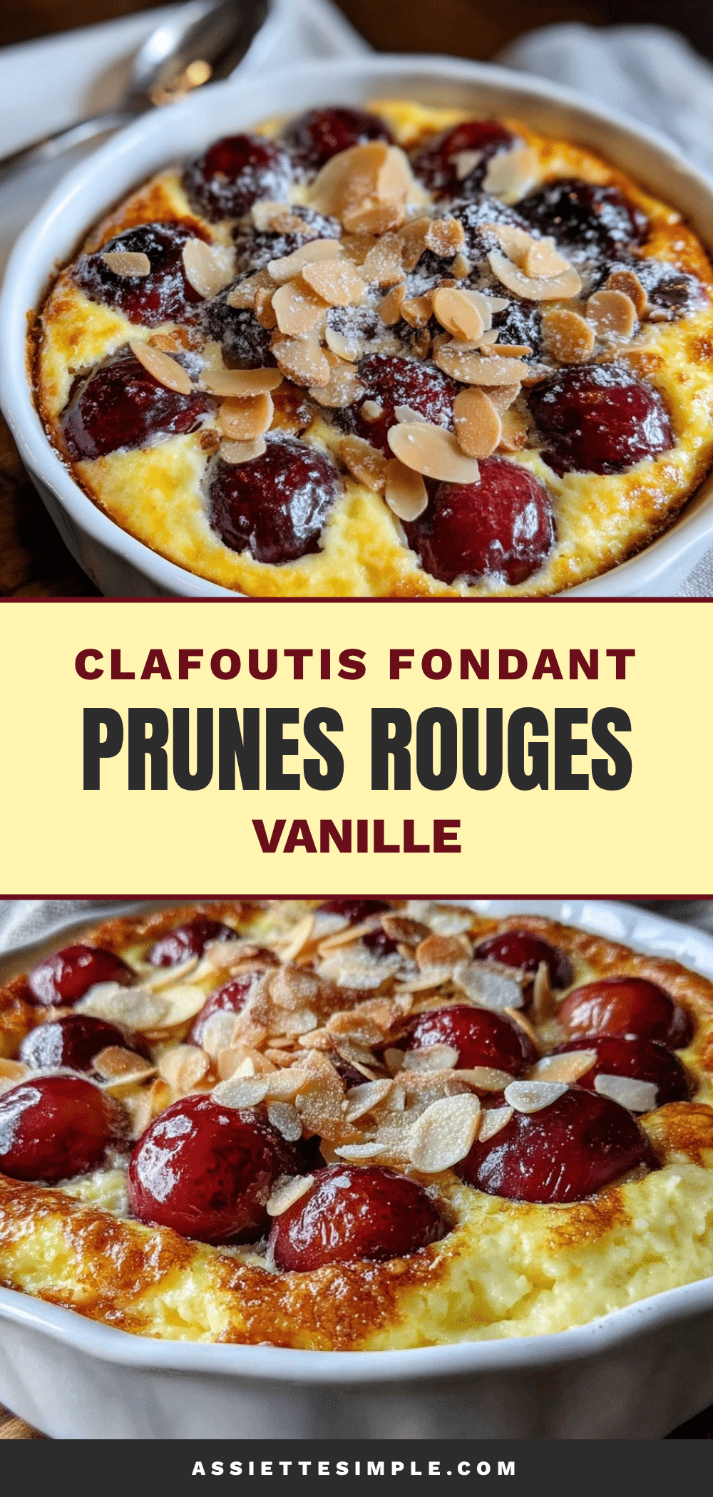 fondant clafoutis aux prunes rouges recipe