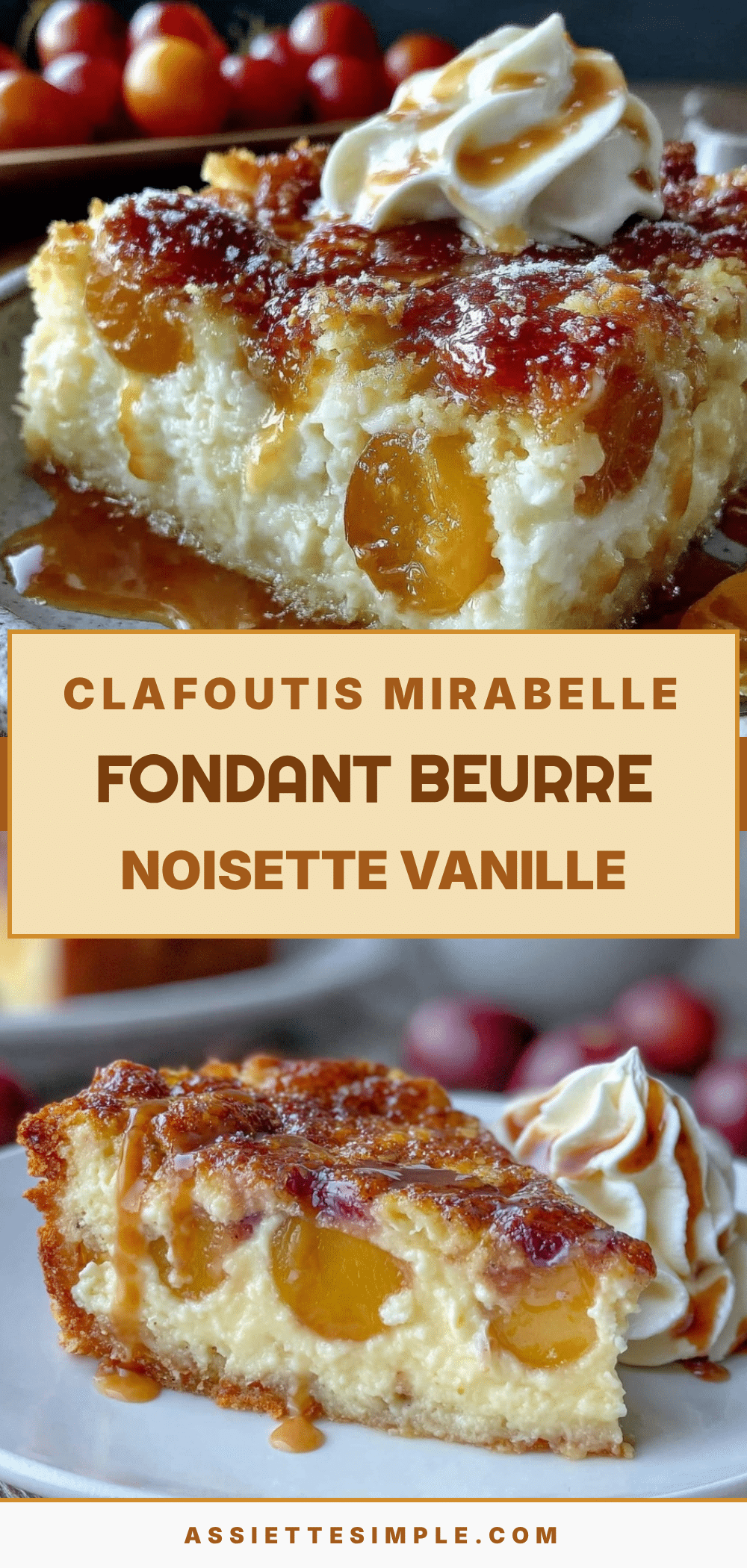 fondant clafoutis mirabelle recipe