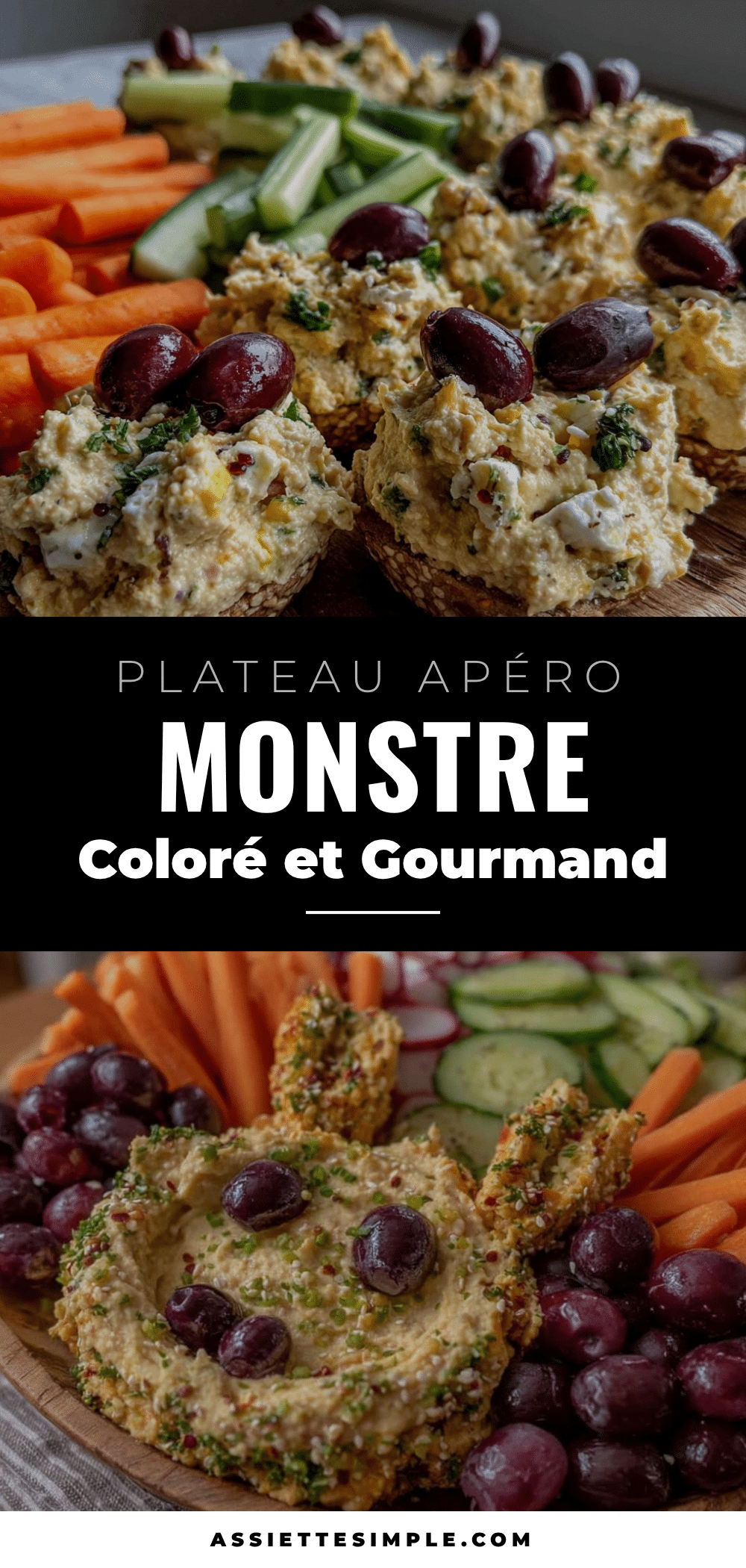 frais plateau apéro Halloween monstre coloré recipe