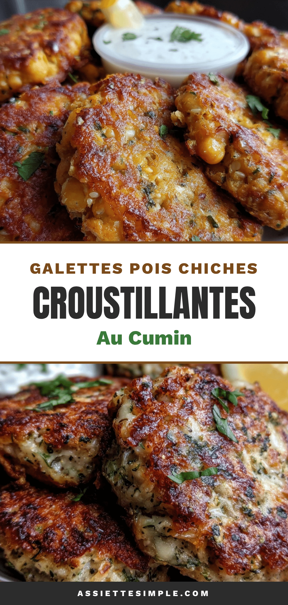 galettes de pois chiches au cumin recipe