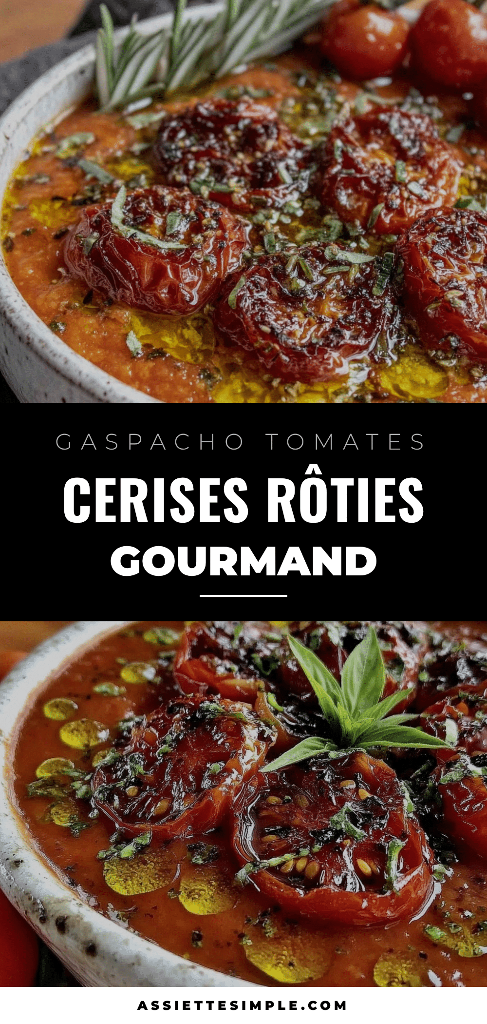 gaspacho de tomates cerises rôties à l’ail confit recipe