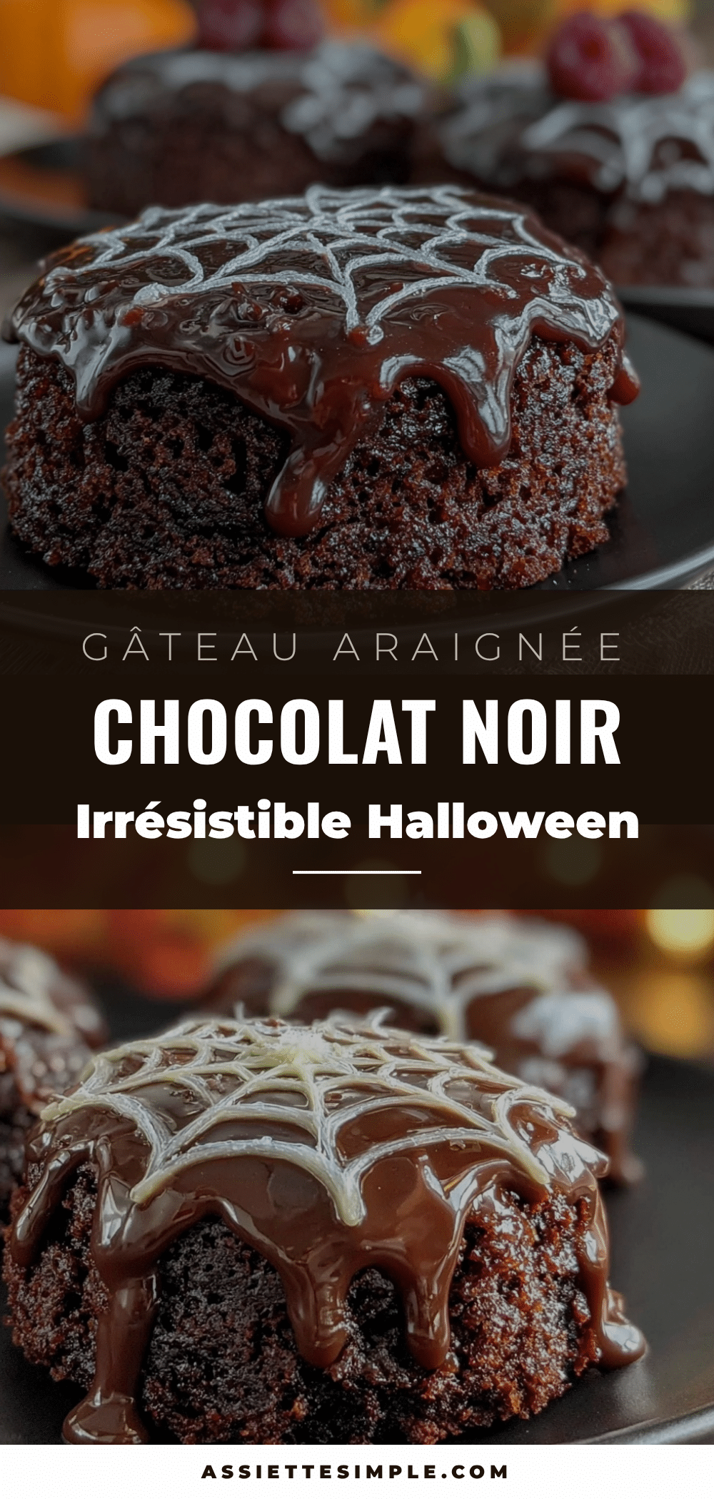 gâteau araignée au chocolat noir recipe