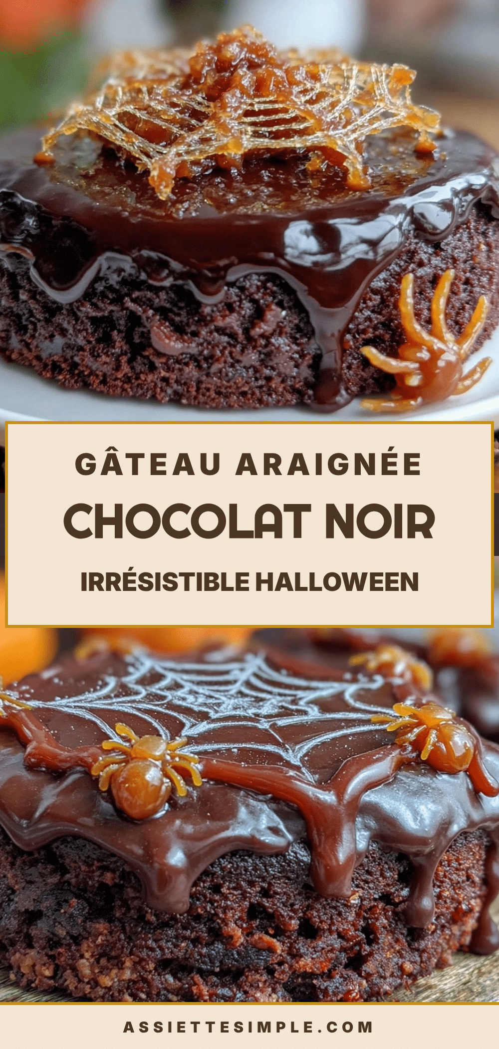 gâteau araignée chocolat noir recipe