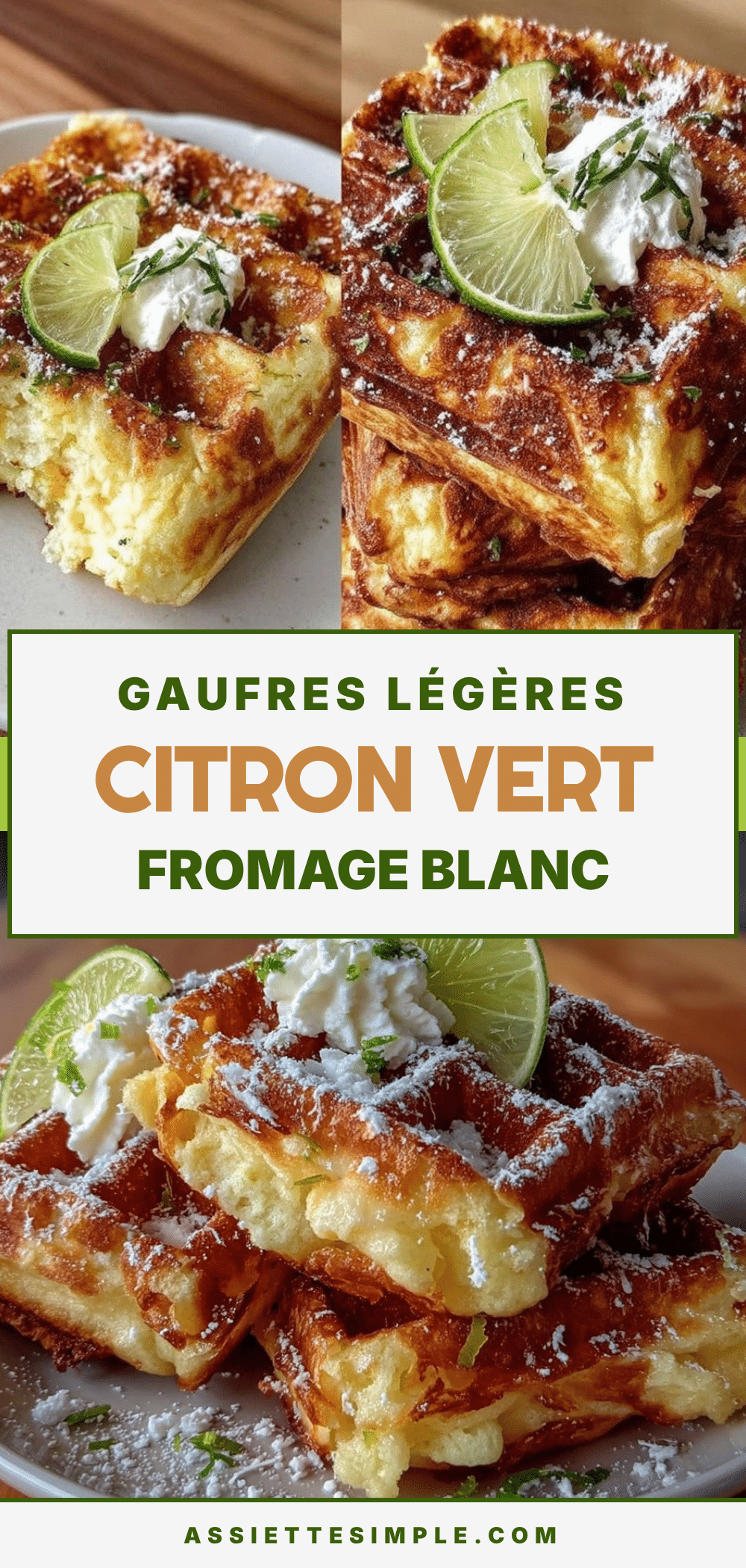gaufres au fromage blanc et citron vert recipe