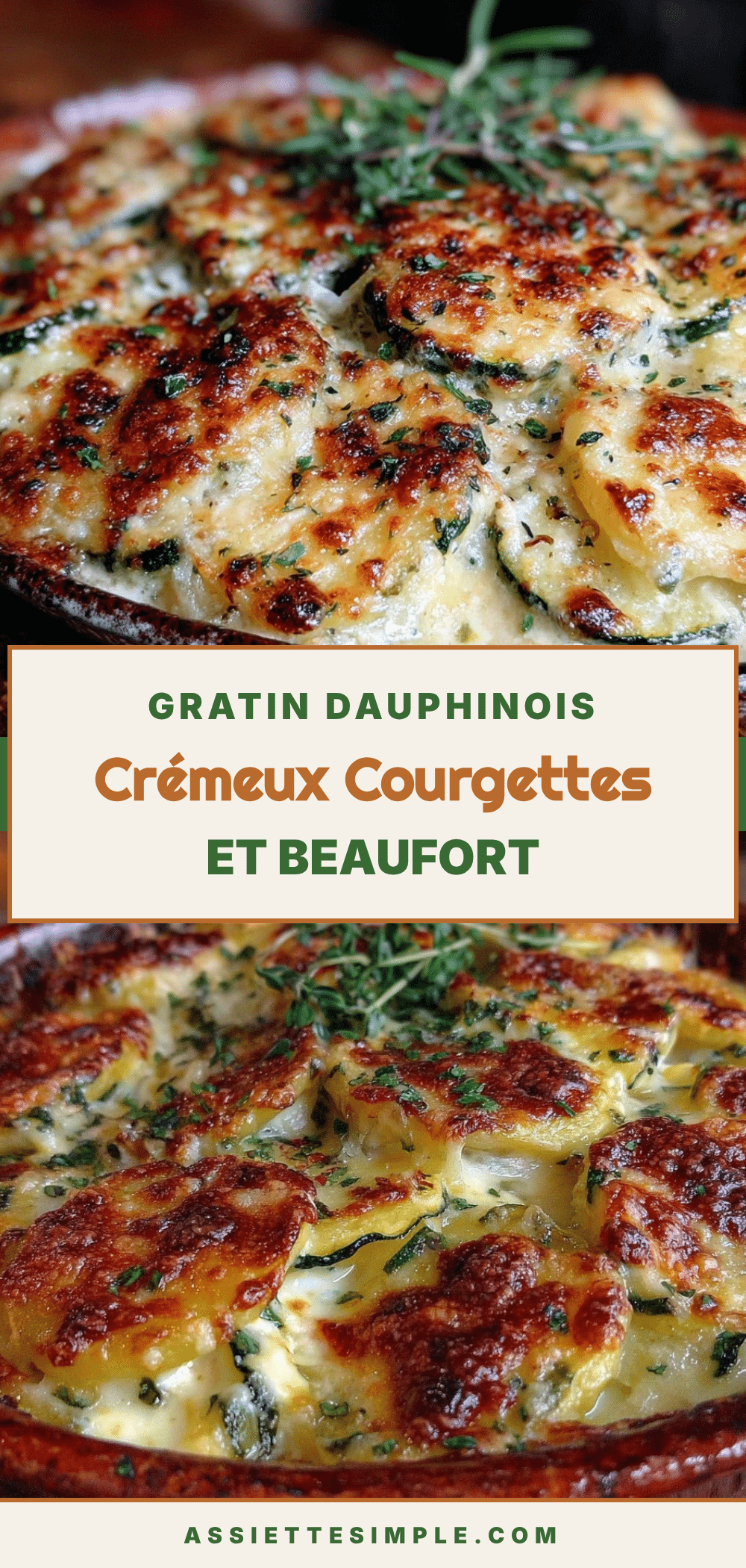 gratin dauphinois courgettes pommes de terre au Beaufort recipe