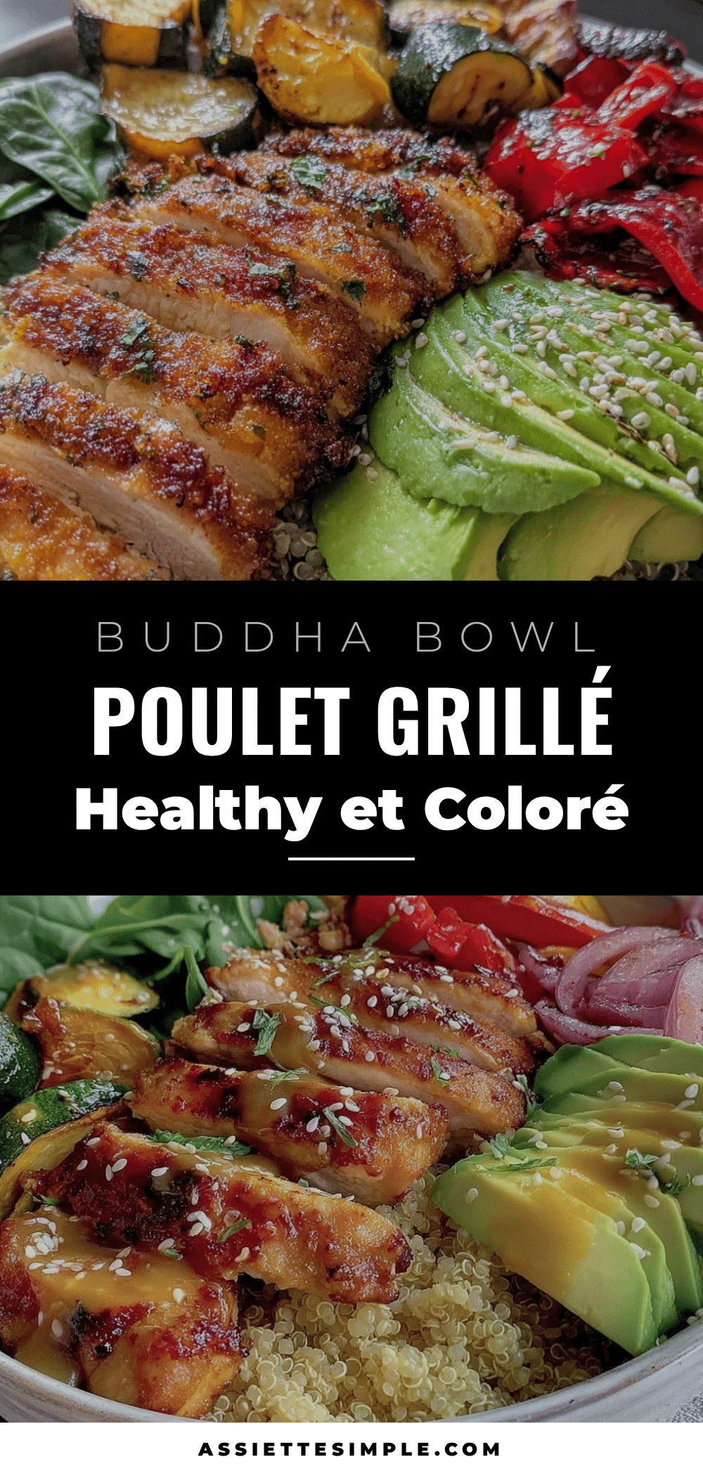Healthy Buddha Bowl poulet grillé recipe