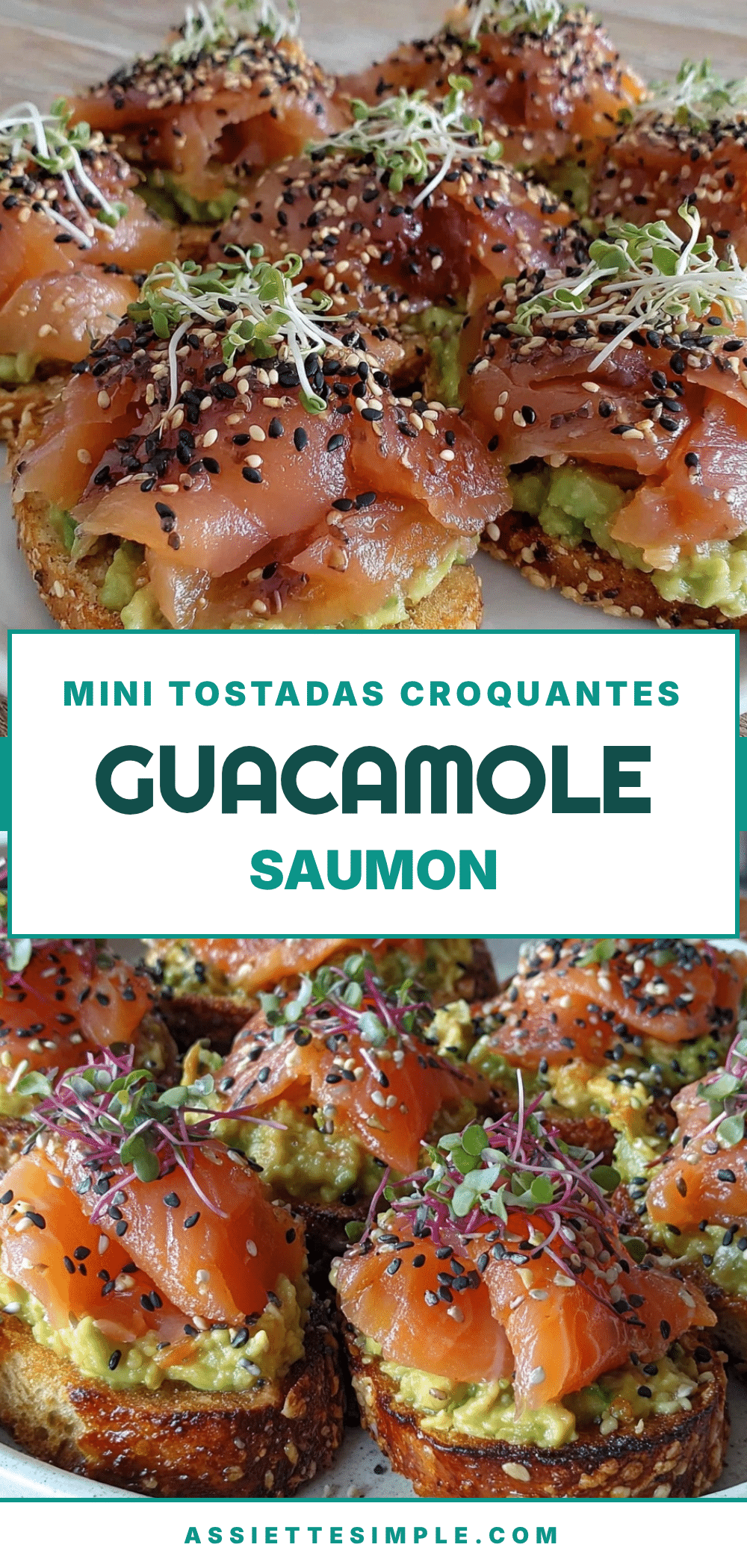 mini tostadas au guacamole maison et saumon fumé recipe