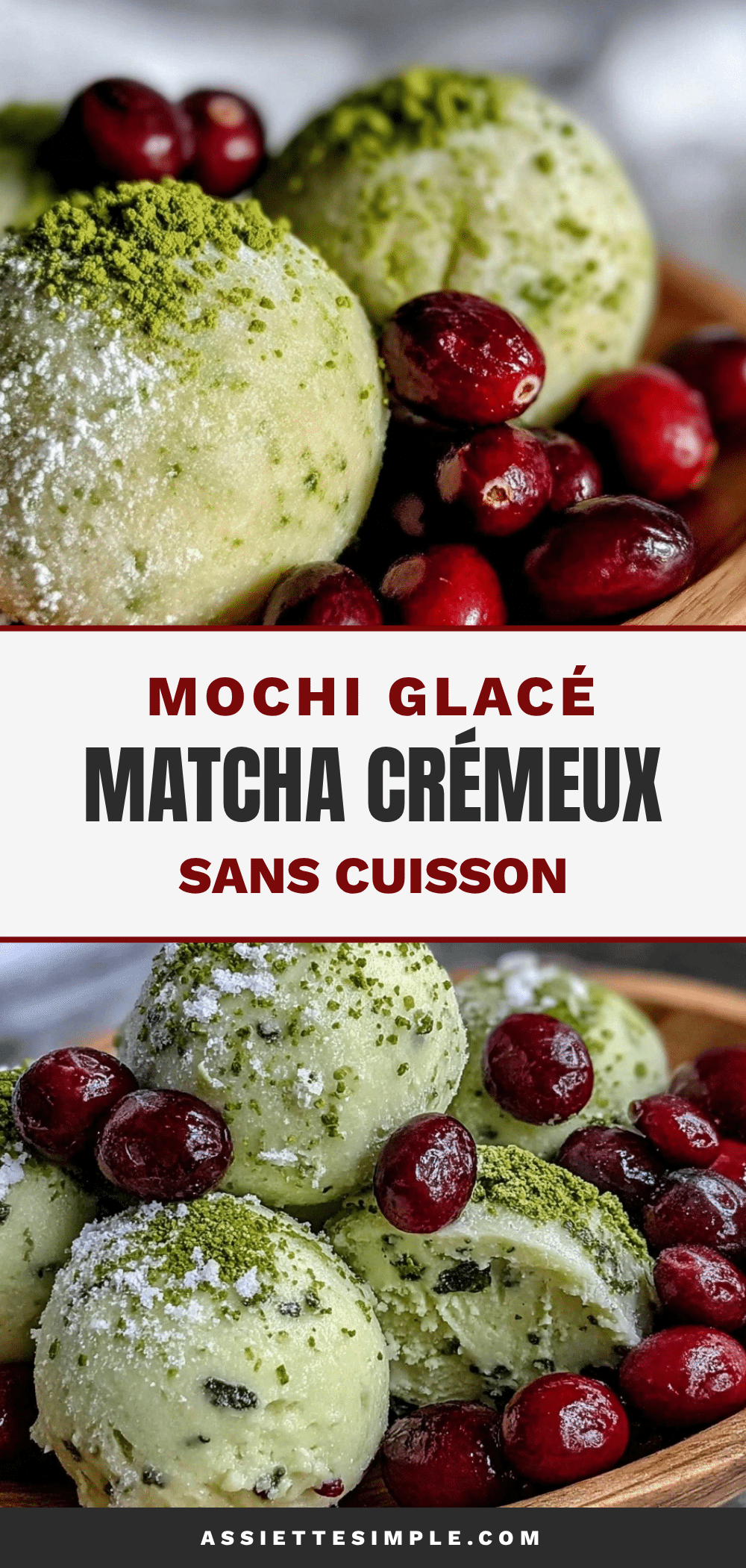 mochi glacé au matcha recipe