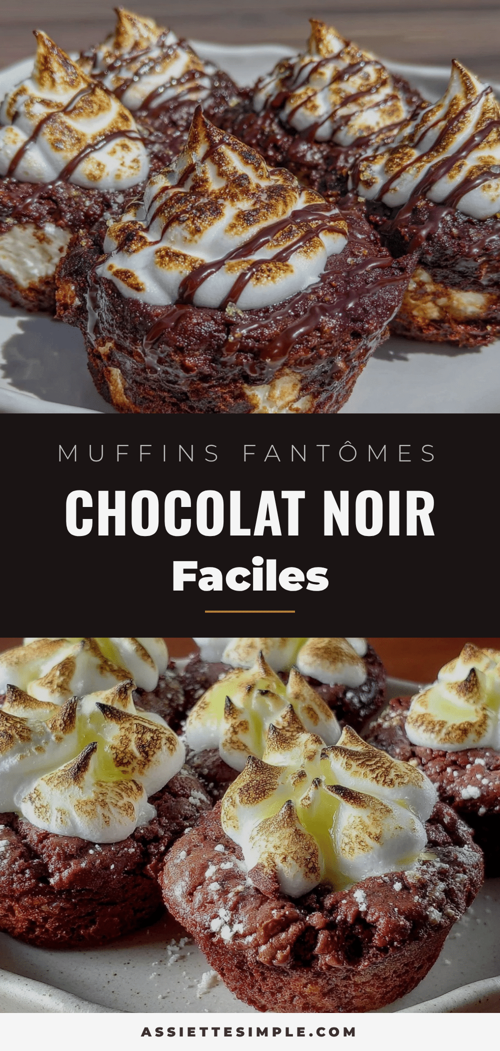muffins fantômes au chocolat noir recipe