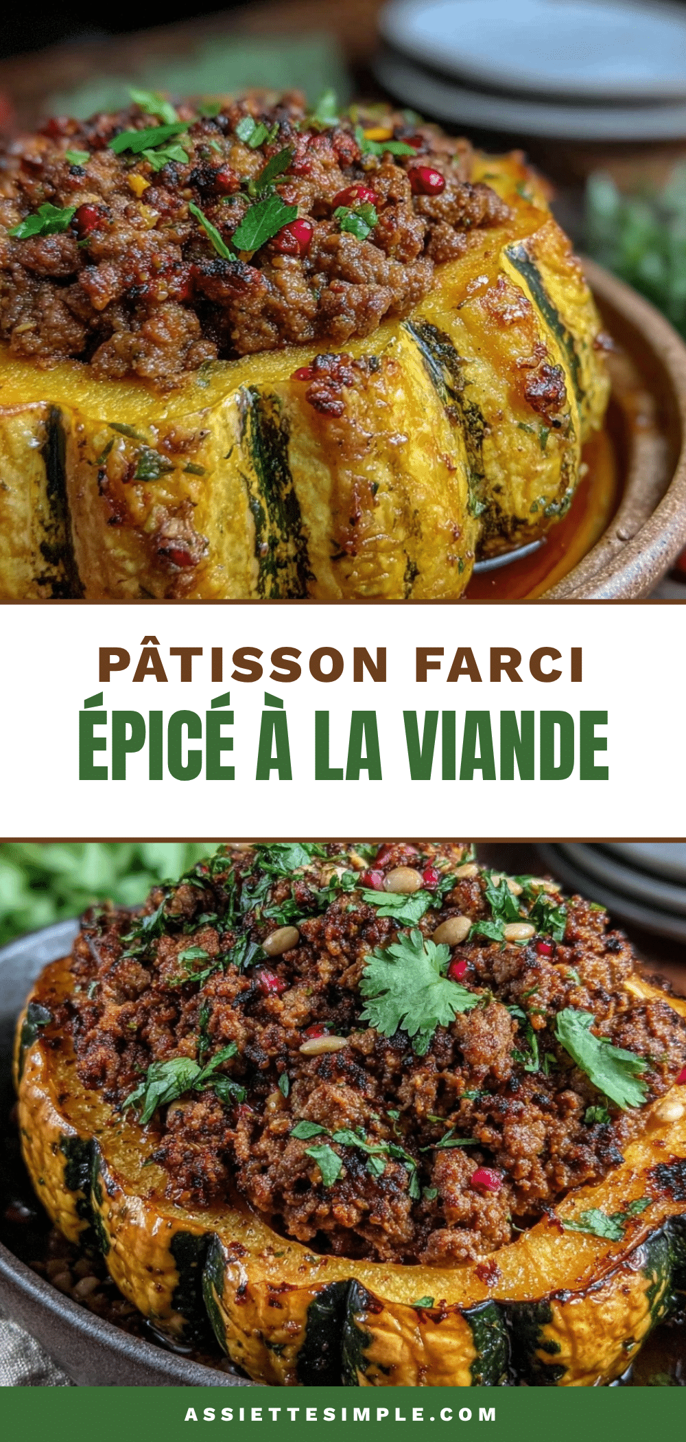 pâtisson farci à la viande hachée recipe
