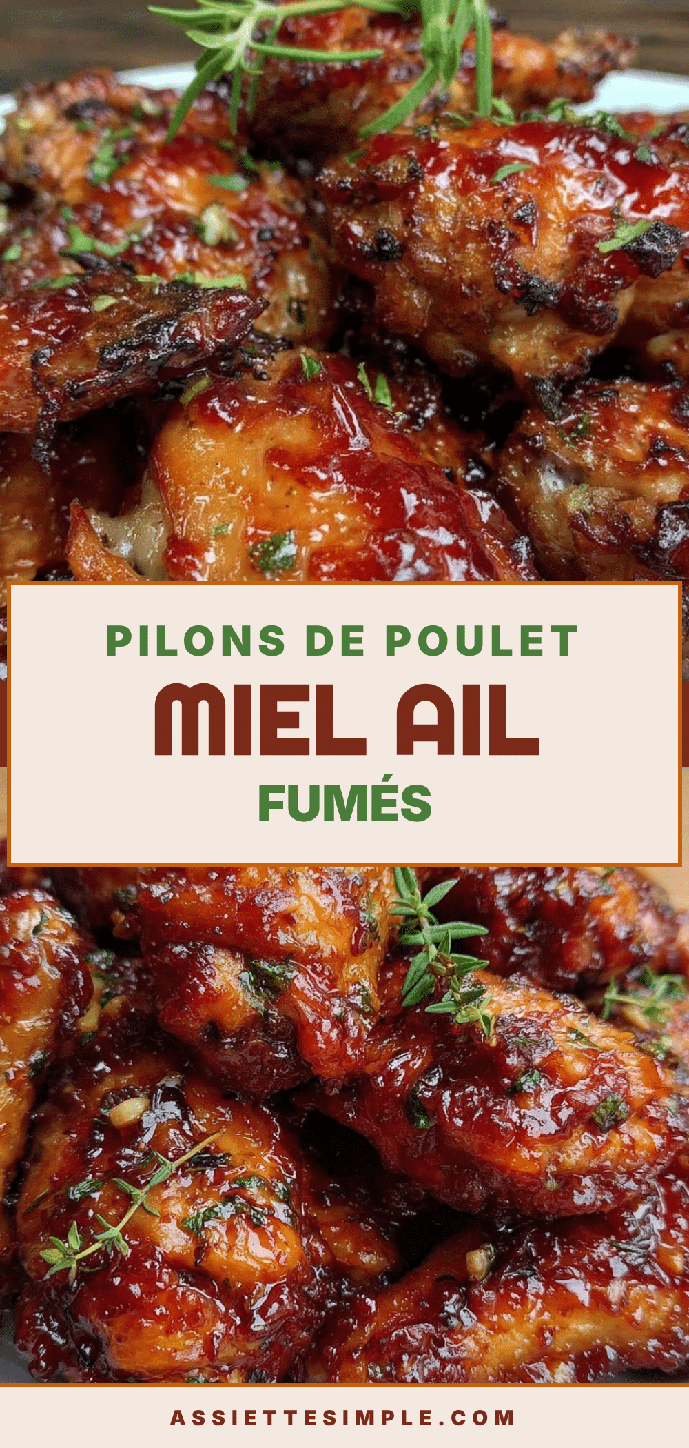 pilons de poulet miel ail fumés au grill recipe