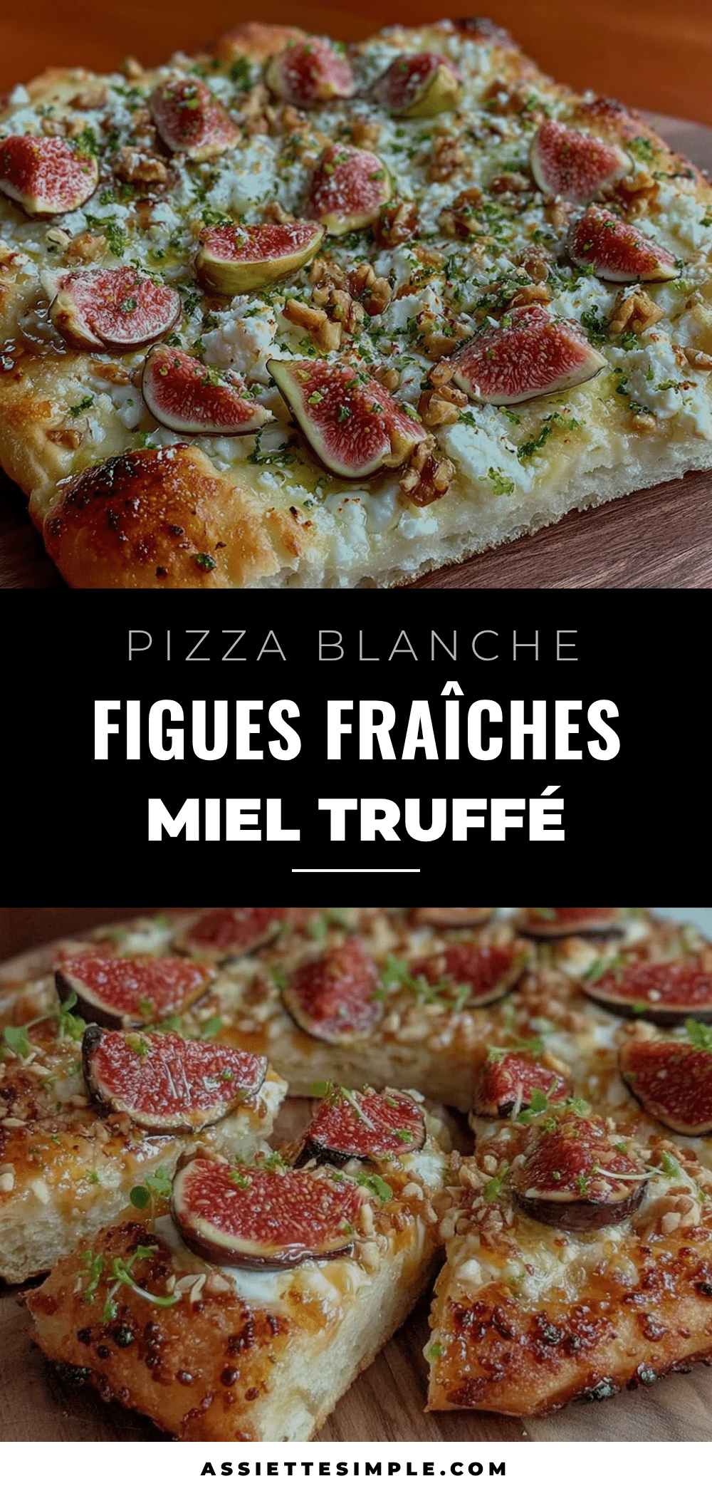 pizza blanche aux figues fraîches gorgonzola miel de truffes recipe