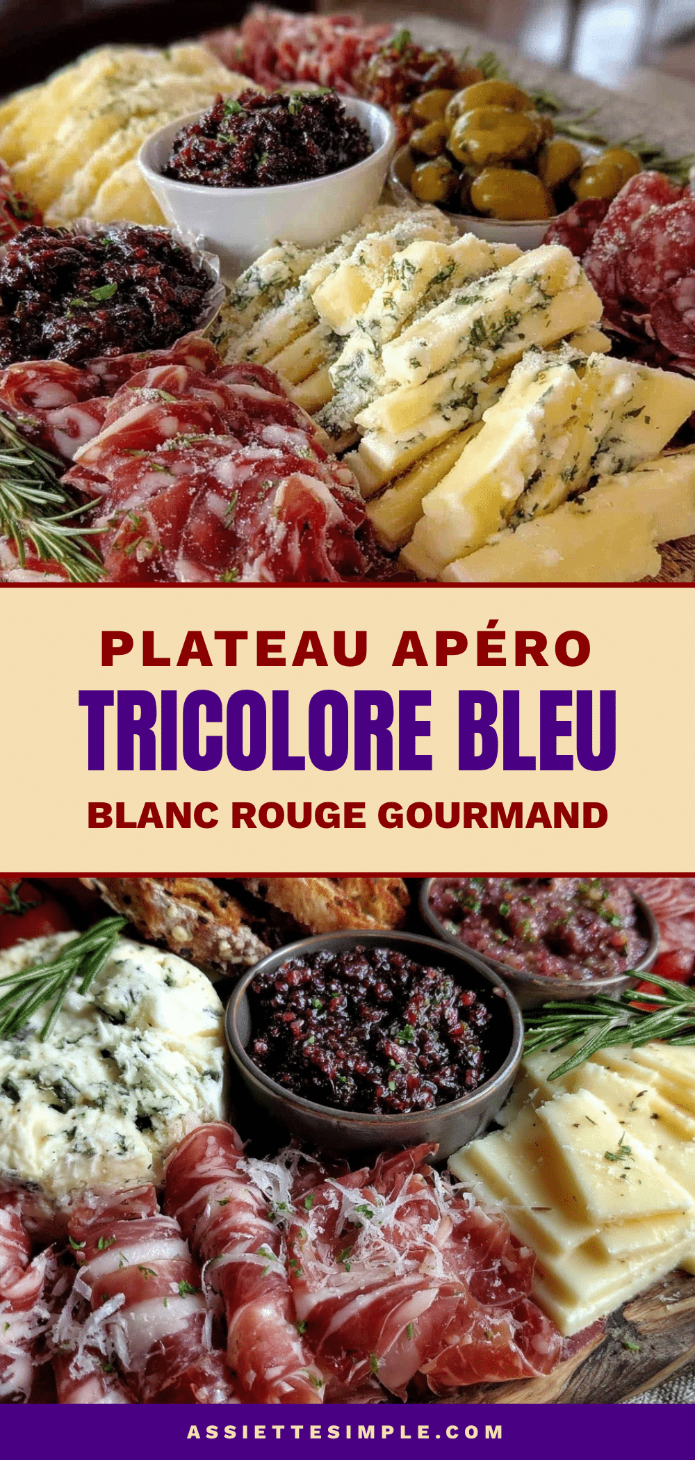 plateau apéro tricolore bleu blanc rouge recipe