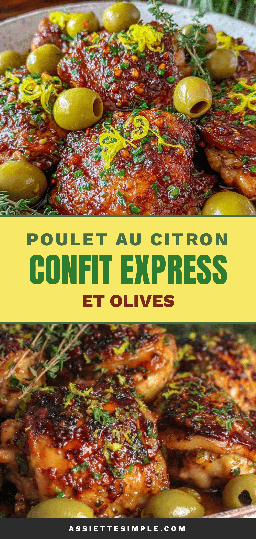 poulet au citron confit et olives vertes rapide recipe