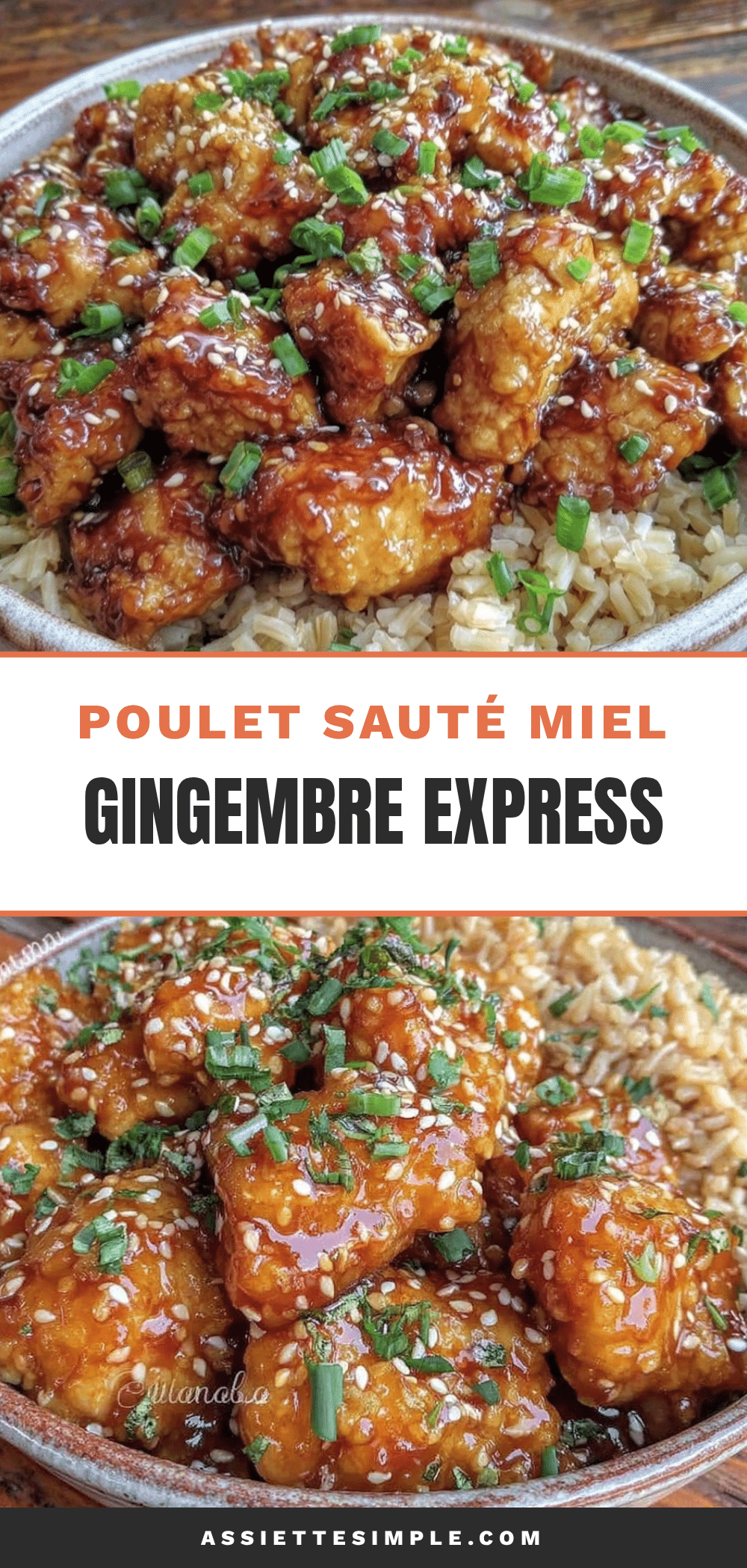 poulet sauté au miel et gingembre recipe