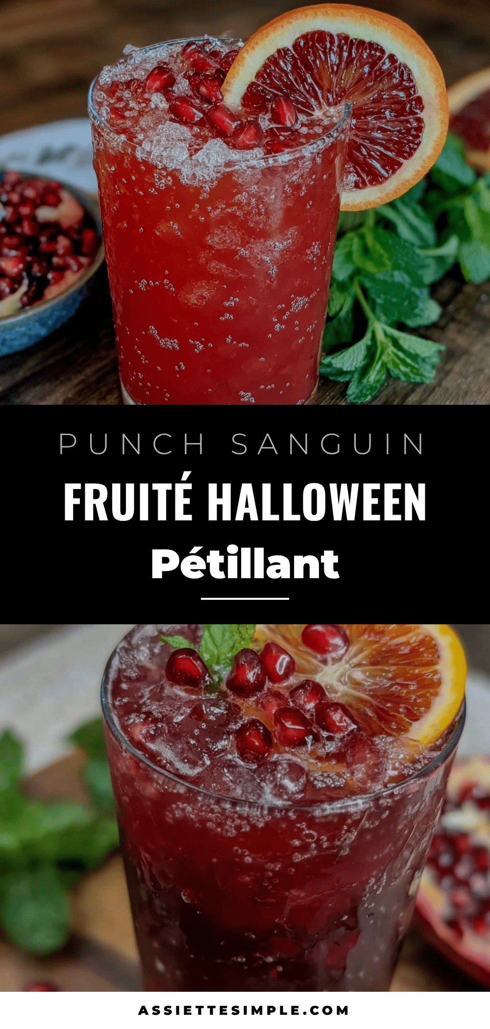 punch sanguin à la grenade recipe
