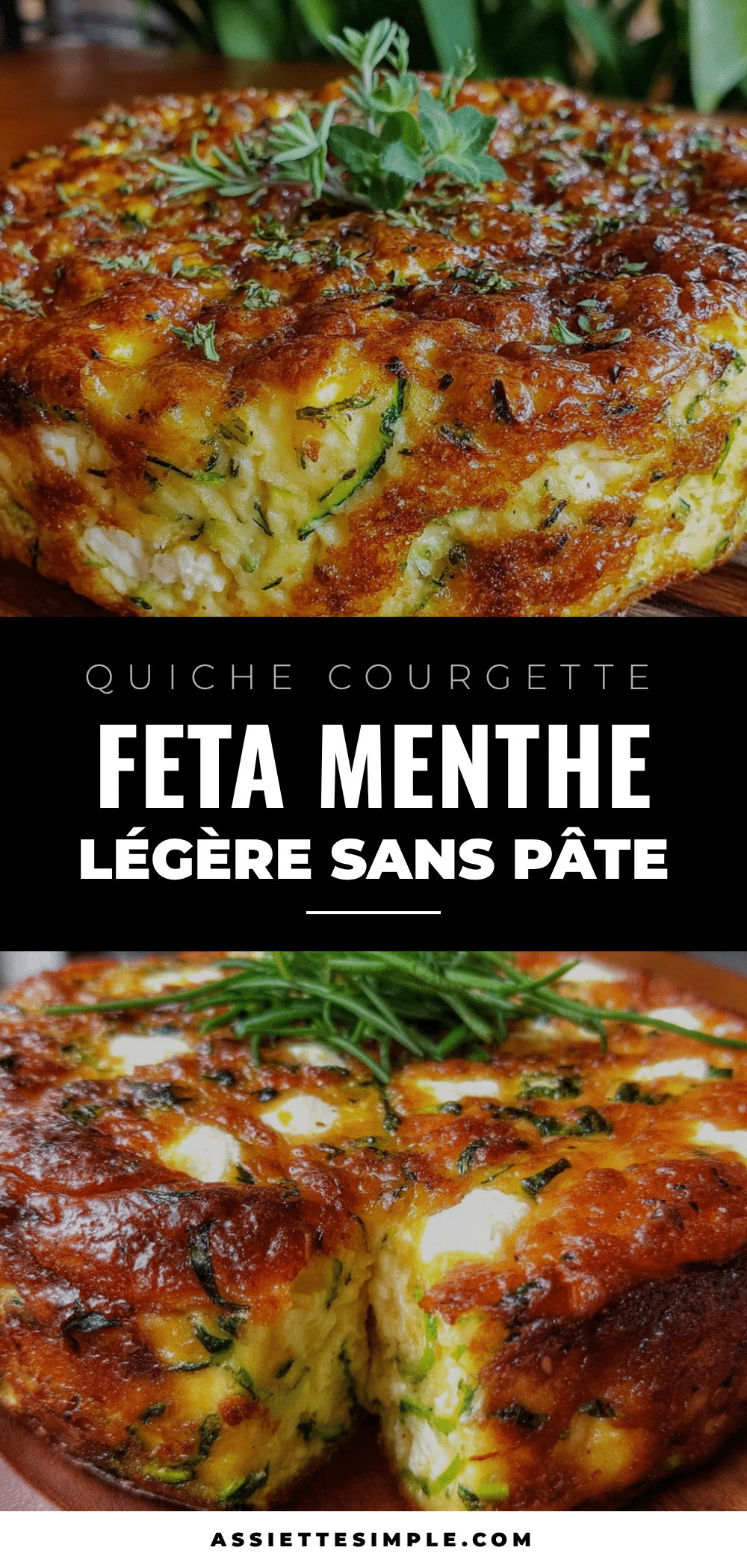 quiche courgette feta menthe sans pâte recipe