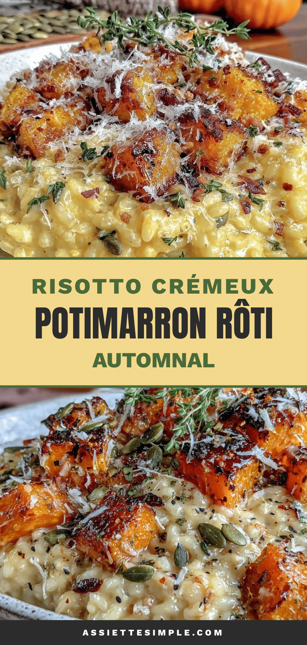 risotto au potimarron rôti recipe