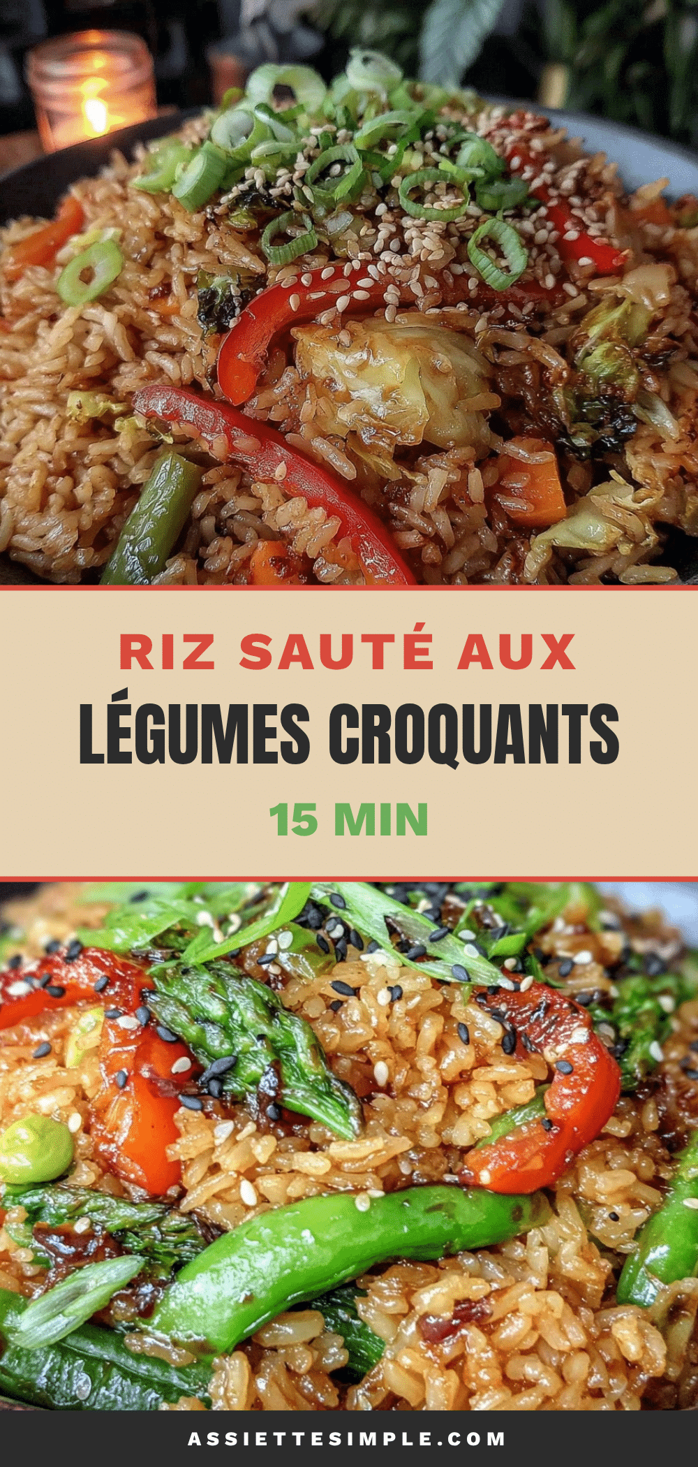 riz sauté aux légumes croquants recipe
