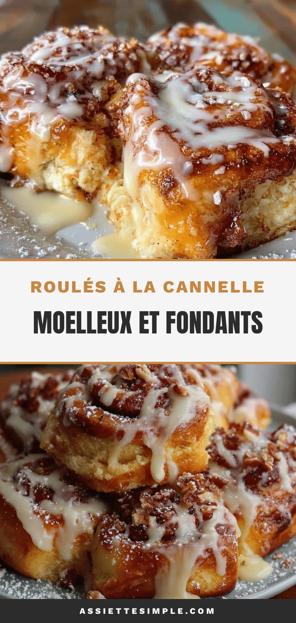 roulés à la cannelle fondants recipe