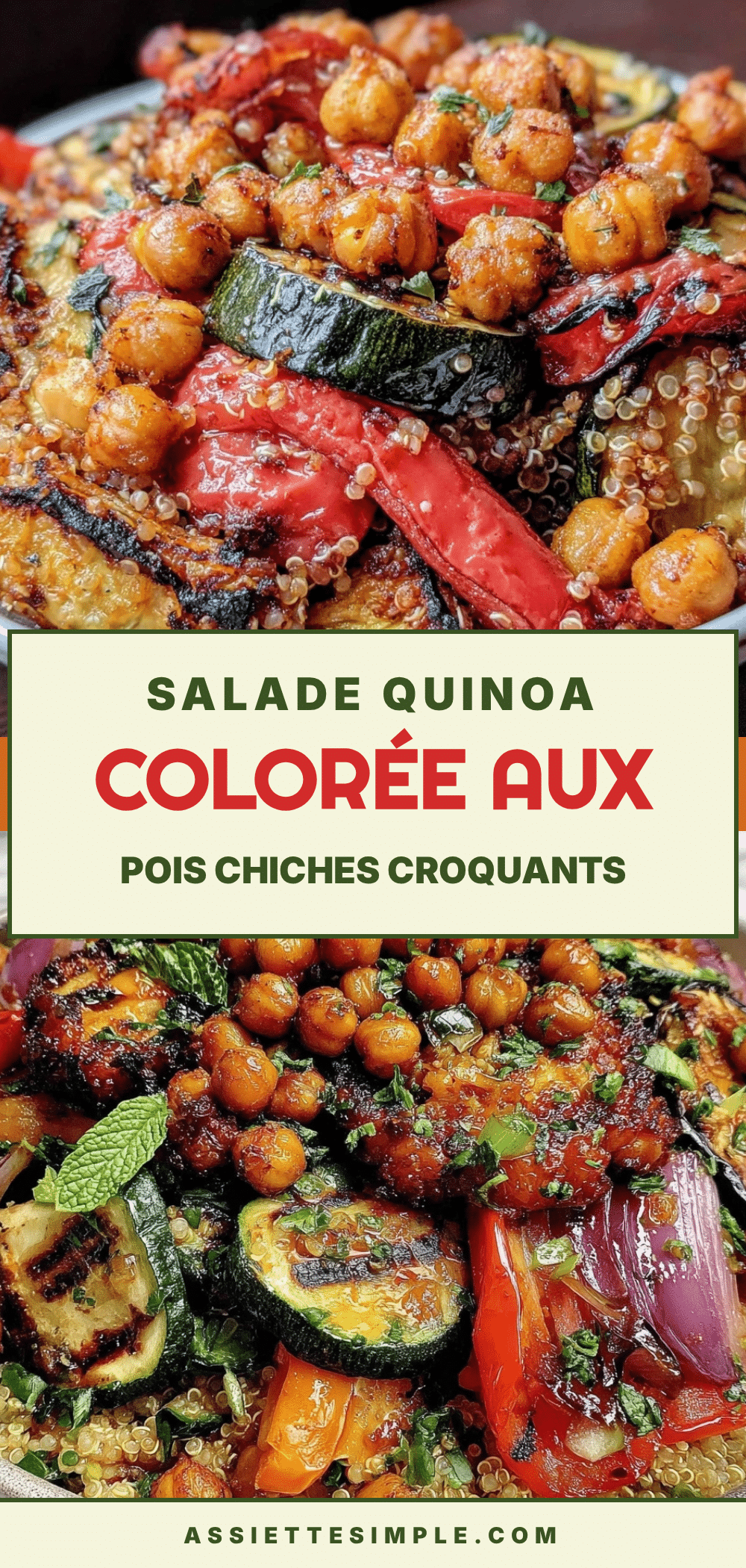 salade repas complète au quinoa et pois chiches rôtis recipe