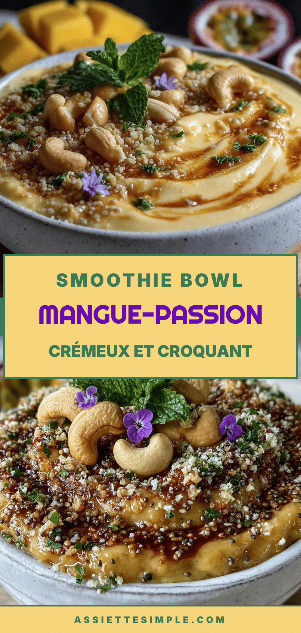 smoothie bowl mangue passion recipe