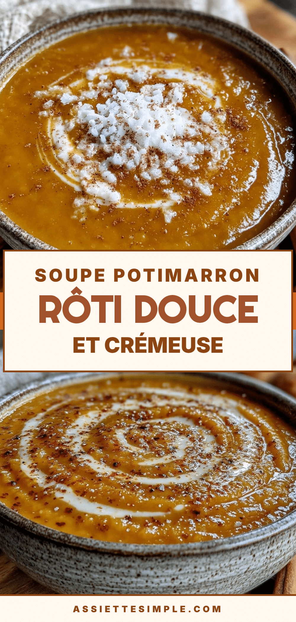 soupe de potimarron rôti recipe