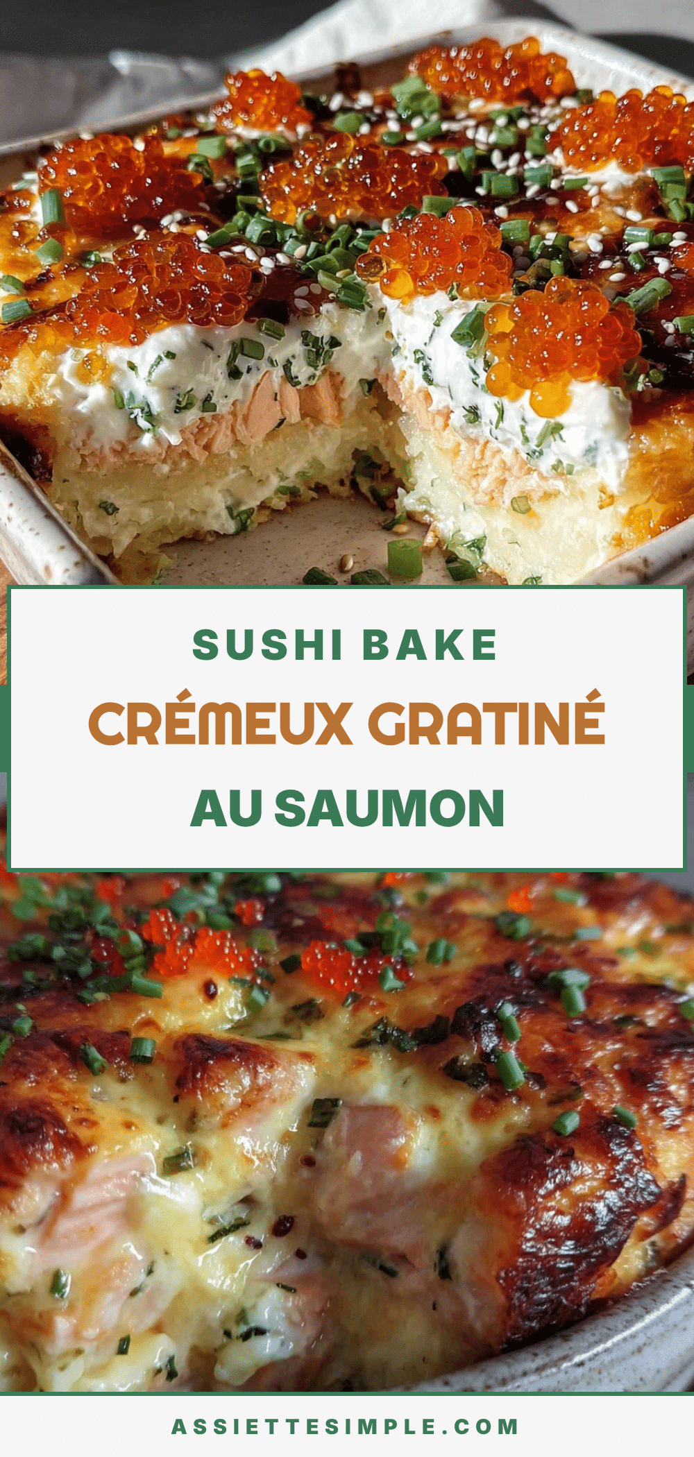 sushi bake gratiné au saumon recipe