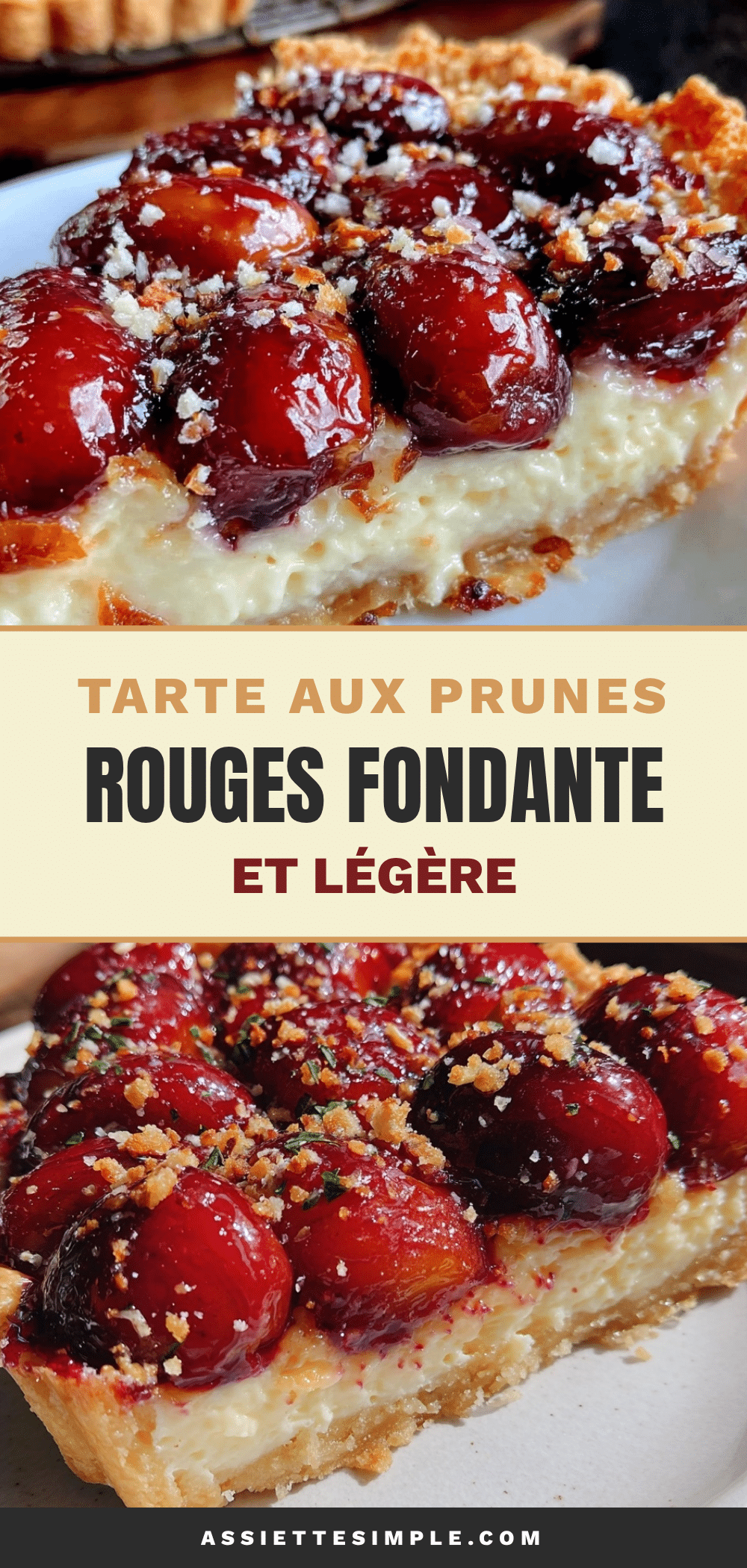 tarte aux prunes rouges recipe