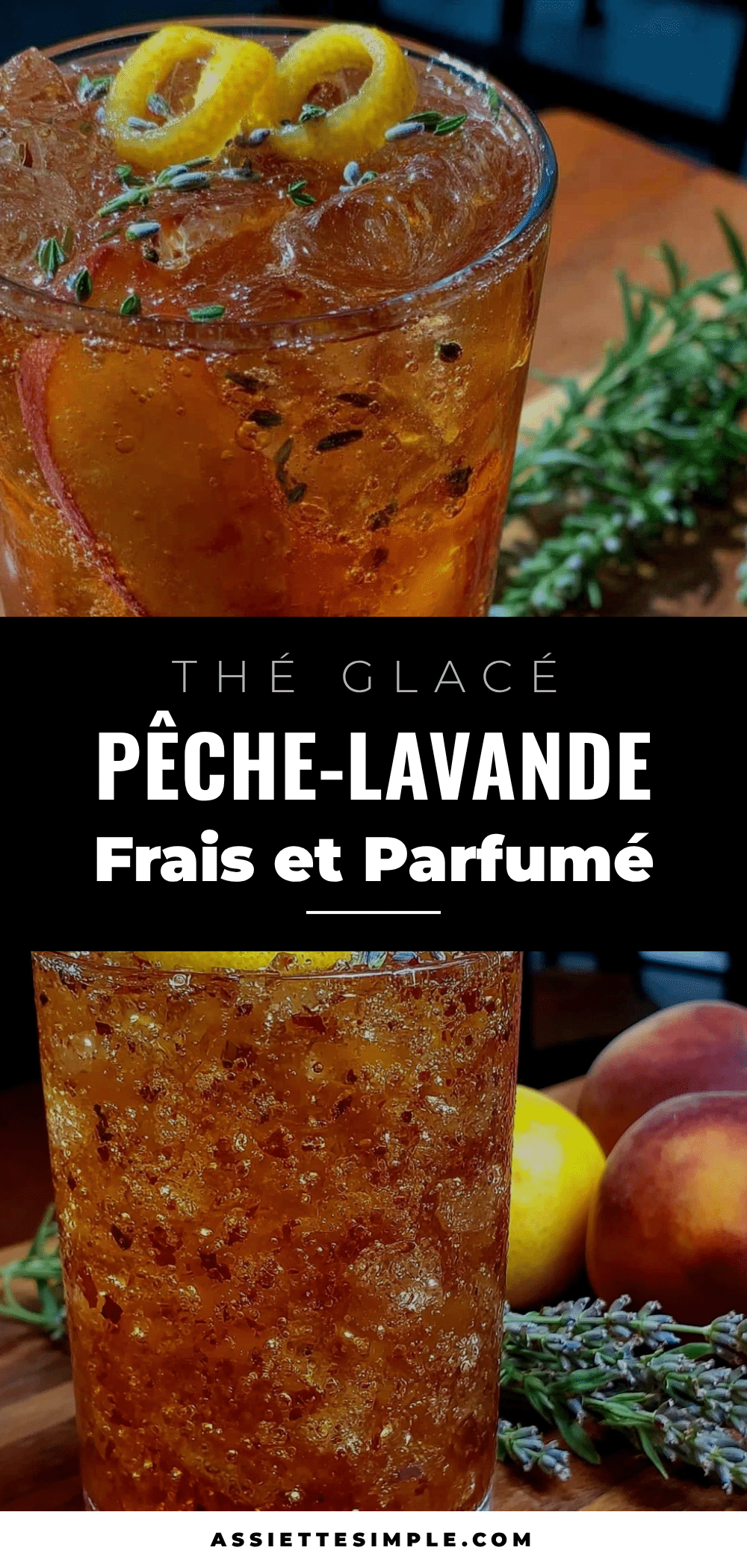 thé glacé pêche-lavande recipe