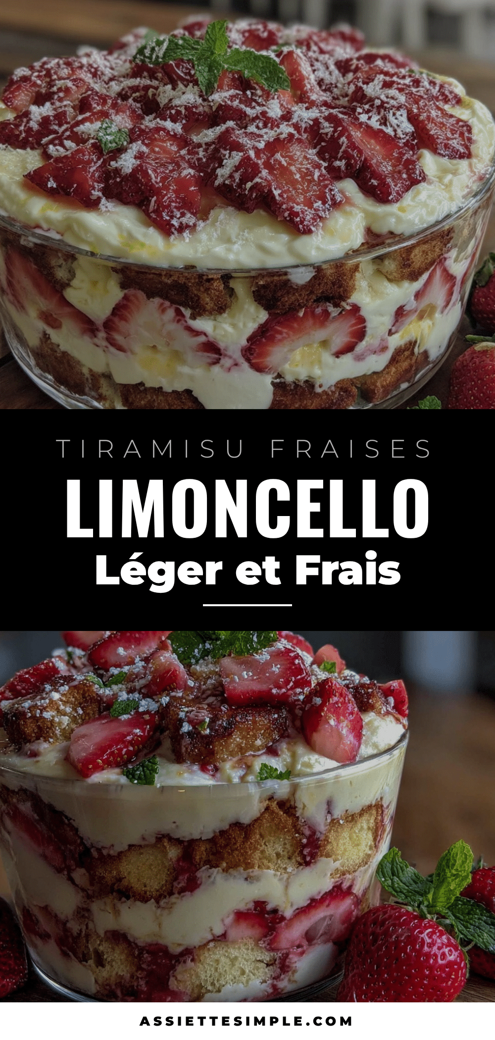 tiramisu aux fraises et limoncello recipe