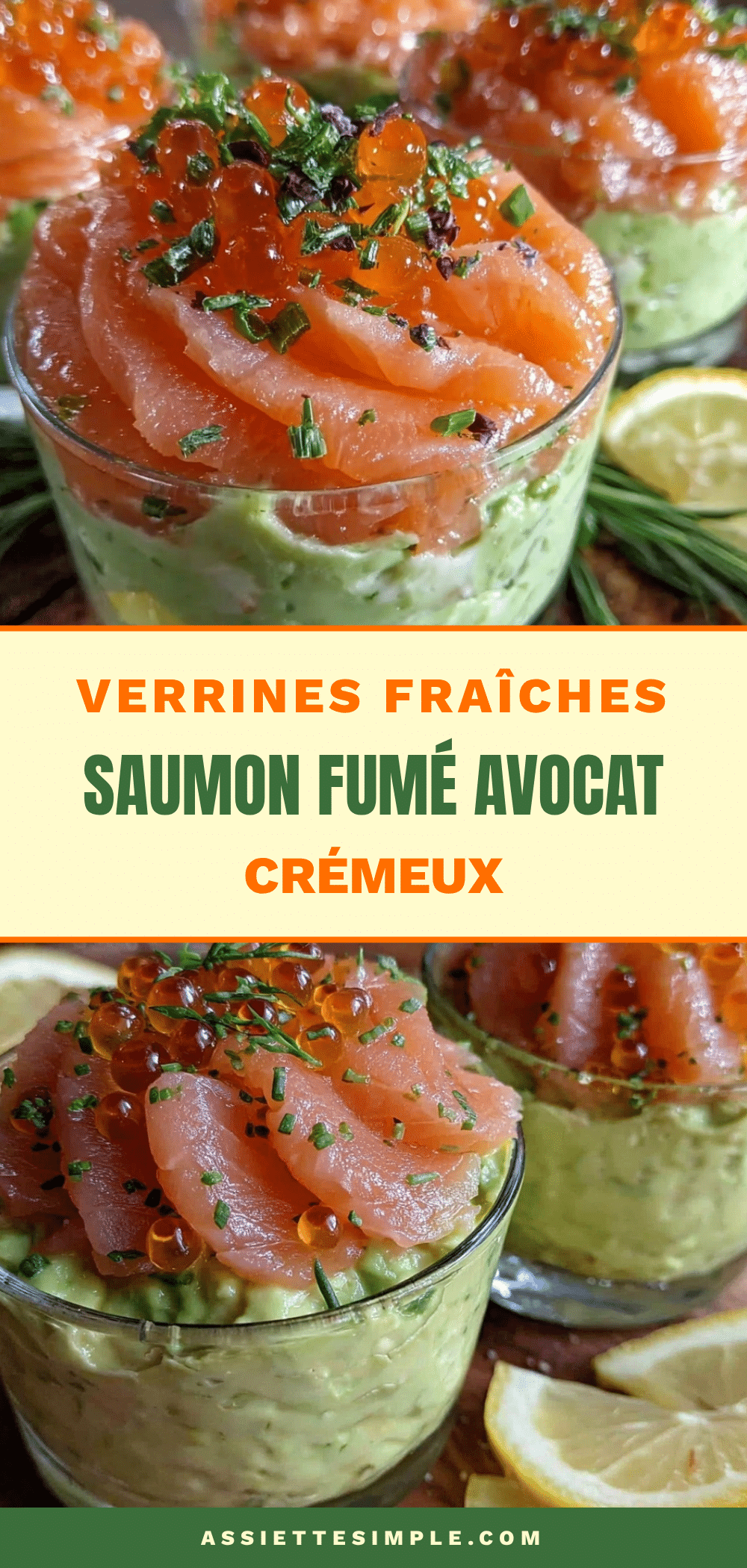 verrines apéro saumon fumé avocat crémeux recipe