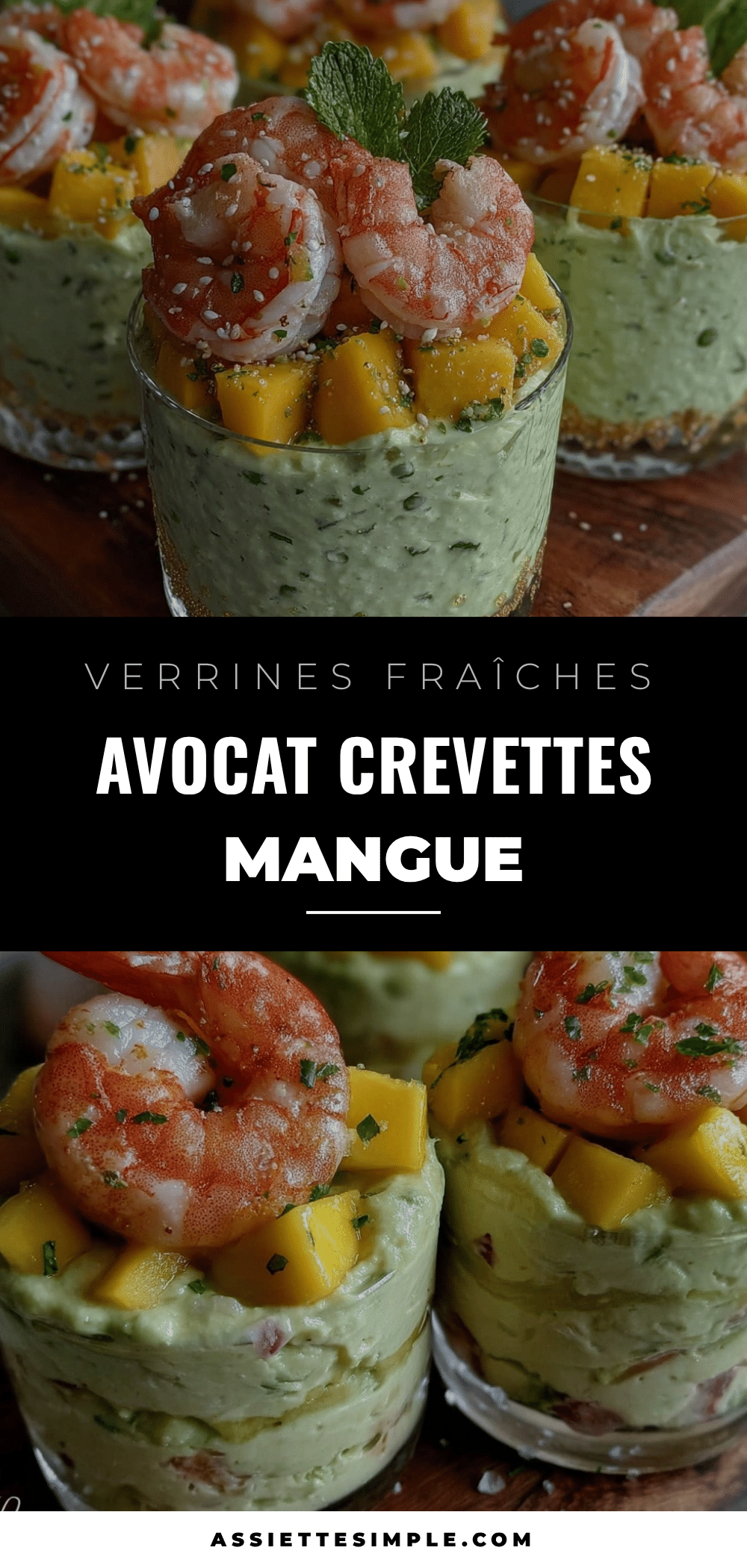 verrines avocat crevettes mangue recipe