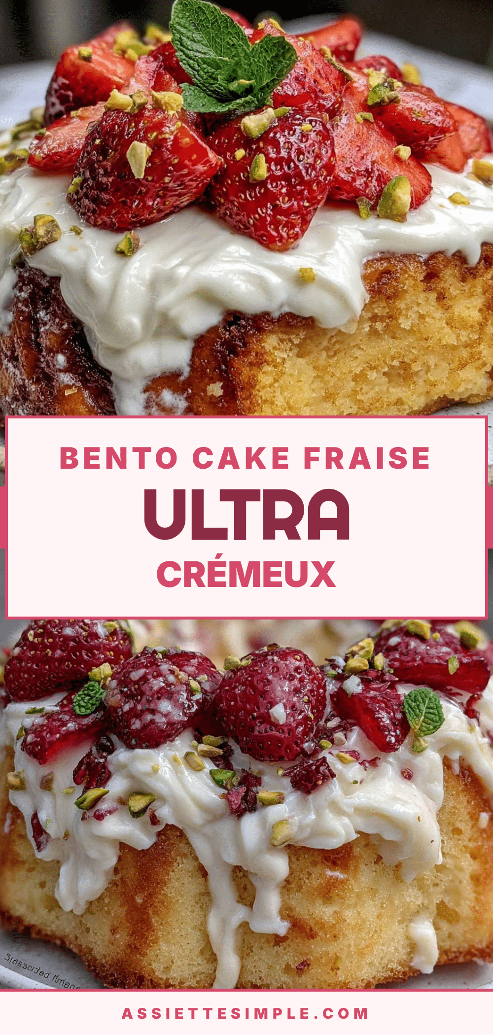 bento cake anniversaire fraise chantilly recipe