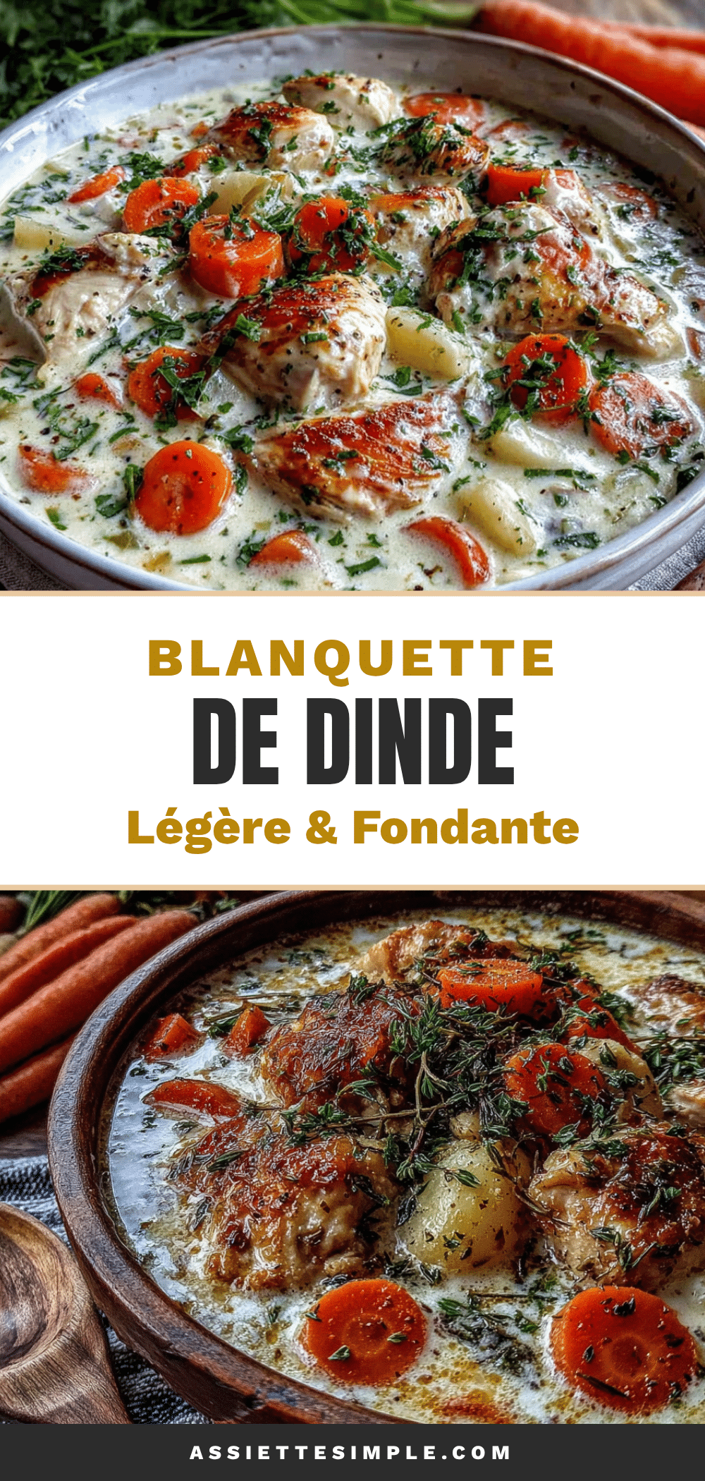 blanquette de dinde légère aux carottes recipe