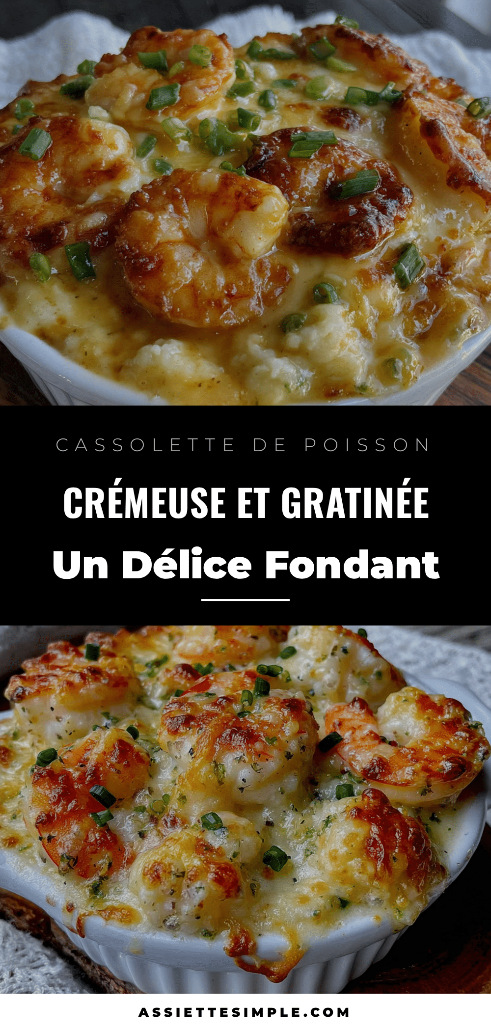 cassolette de poisson gratinée recipe