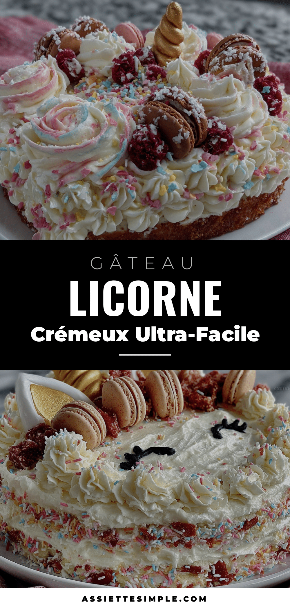 gâteau licorne rigolo ultra-facile recipe